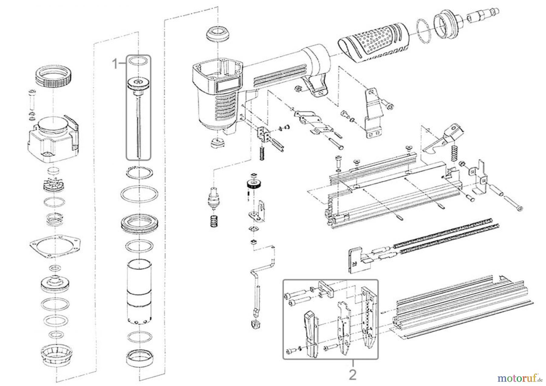  Güde Drucklufttechnik Druckluftwerkzeuge Nagler & Tacker Druckluft-Klammergerät/Nagler 3in1 Art.Nr.: 40221 FSL40221-01 Seite 1
