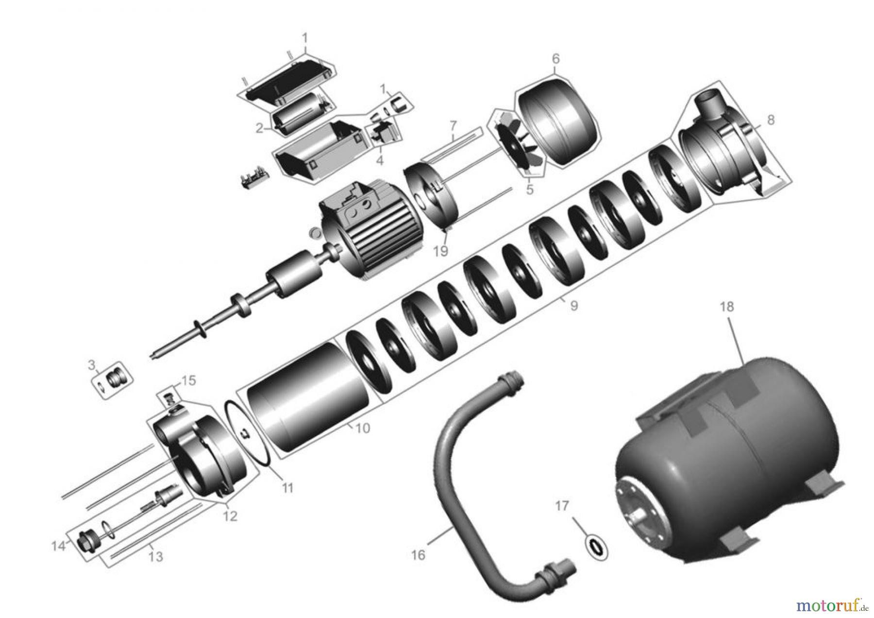  Güde Pumpentechnik Hauswasserwerke HAUSWASSERWERK MP 120/5A 24 LT - 94191 FSL94191-06 Seite 1