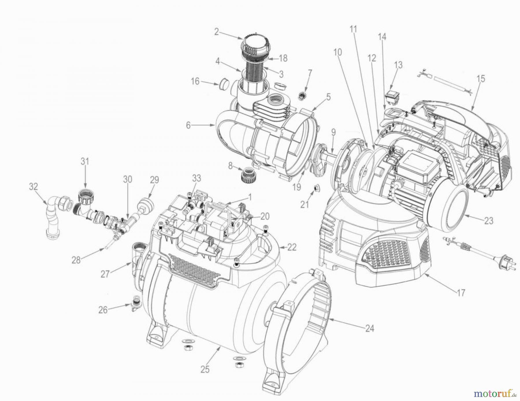 Güde Pumpentechnik Hauswasserwerke HAUSWASSERWERK HWW 1400 VF INOX - 94232 FSL94232-02 Seite 1