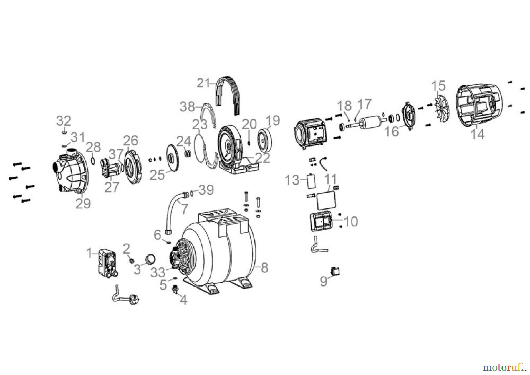  Güde Pumpentechnik Hauswasserwerke Hauswasserwerk HWW 1000 ES Art.Nr.: 94681 FSL94681-01 Seite 1