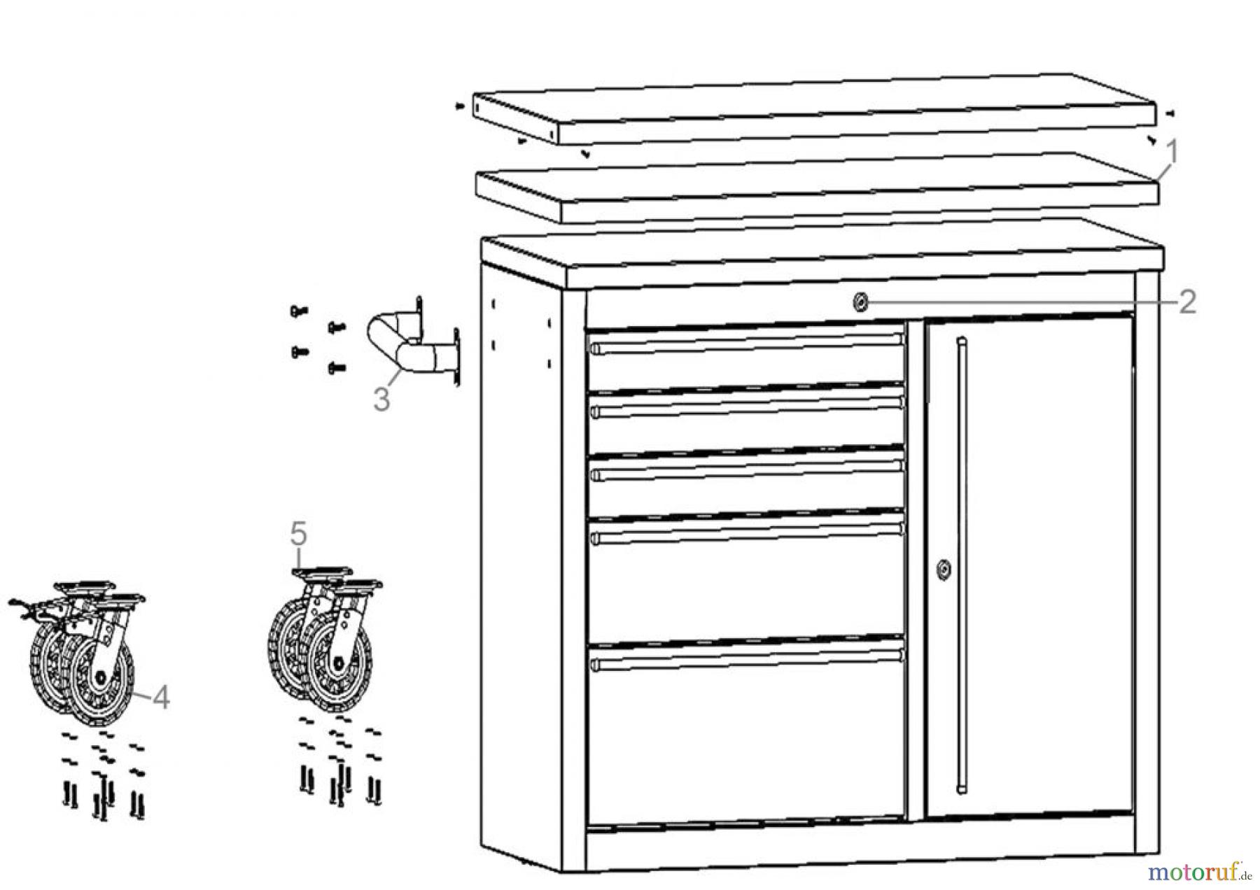 Güde Werkstatteinrichtung Werkbänke Werkbank GW 5/1 INOX Art.Nr.: 40487 FSL40487-01 Seite 1