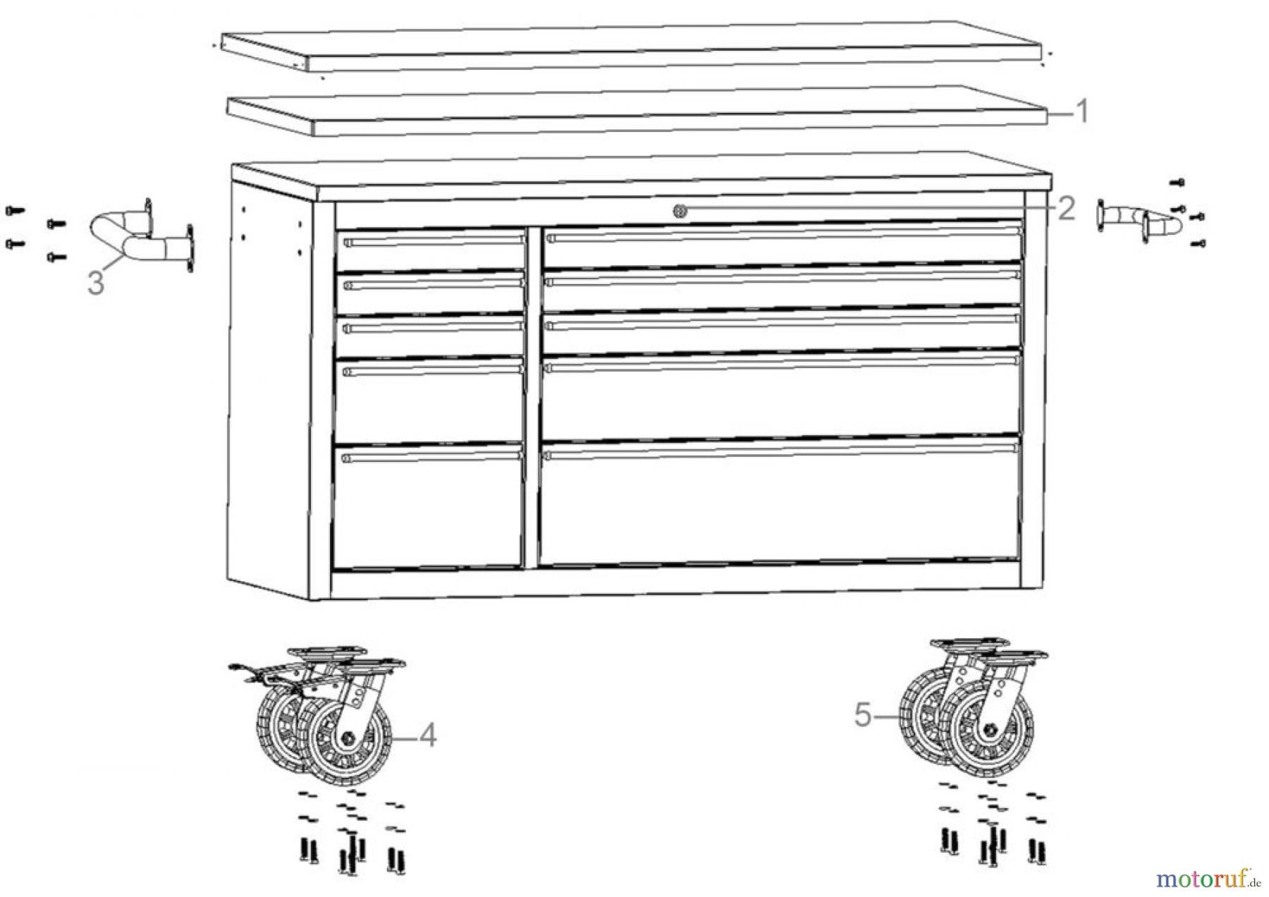  Güde Werkstatteinrichtung Werkbänke Werkbank GW 10 INOX Art.Nr.: 40489 FSL40489-01 Seite 1