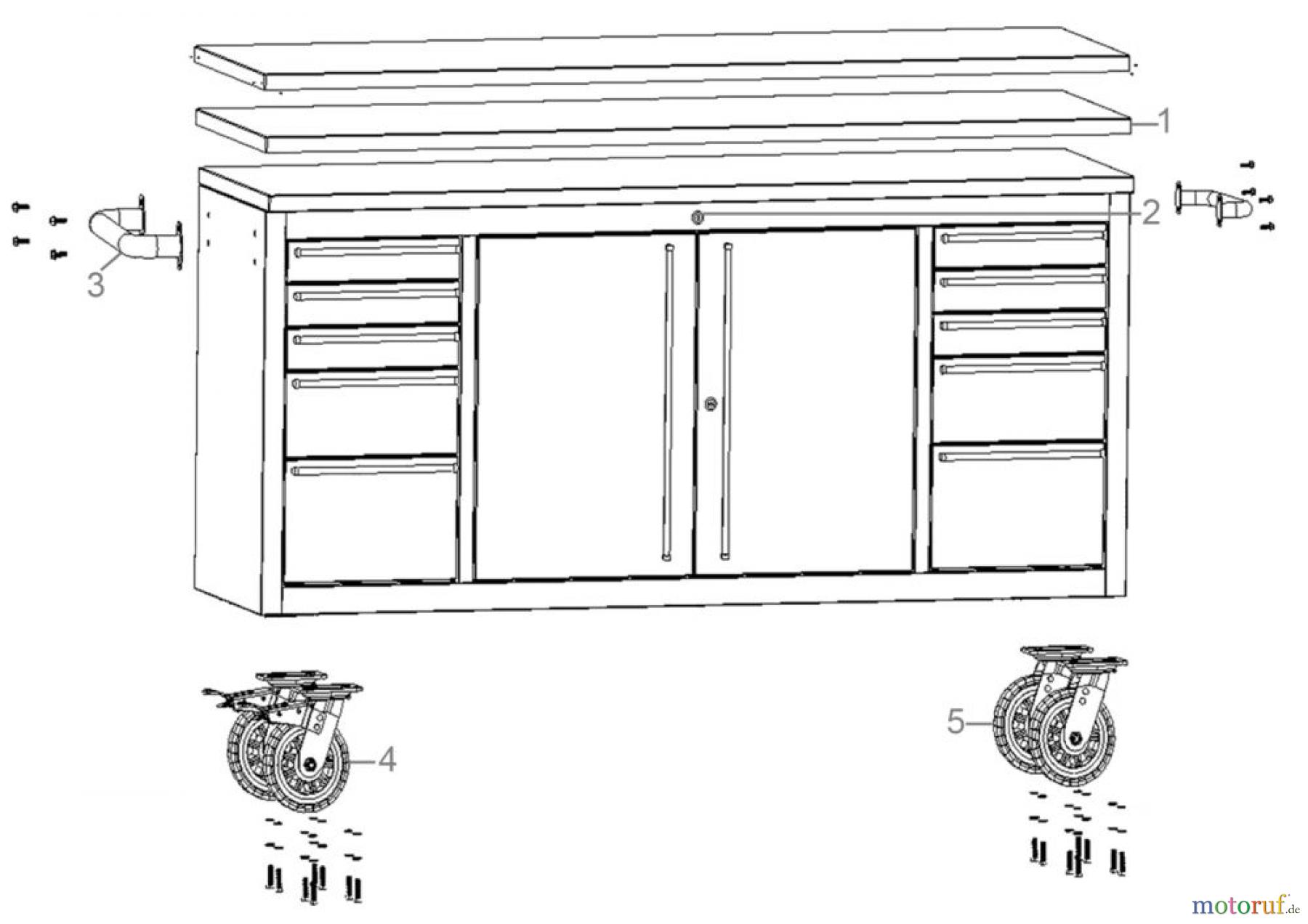 Güde Werkstatteinrichtung Werkbänke Werkbank GW 10/2 INOX Art.Nr.: 40490 FSL40490-01 Seite 1