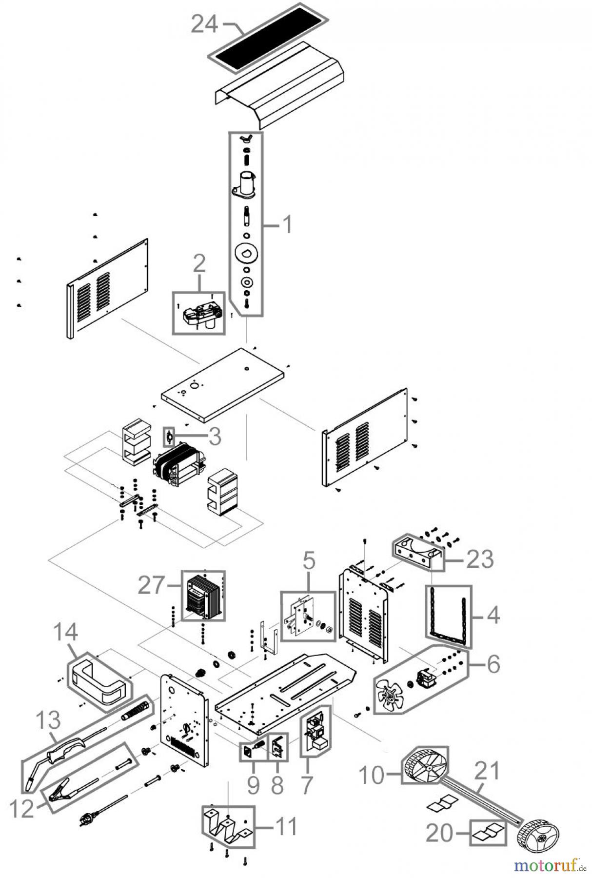  Güde Schweißtechnik Schweißgeräte Elektrodenschweißen ab 150 A Schutzgas-Schweissgerät MIG 155/6W Art.Nr.: 20072 FSL20072-04 Seite 1