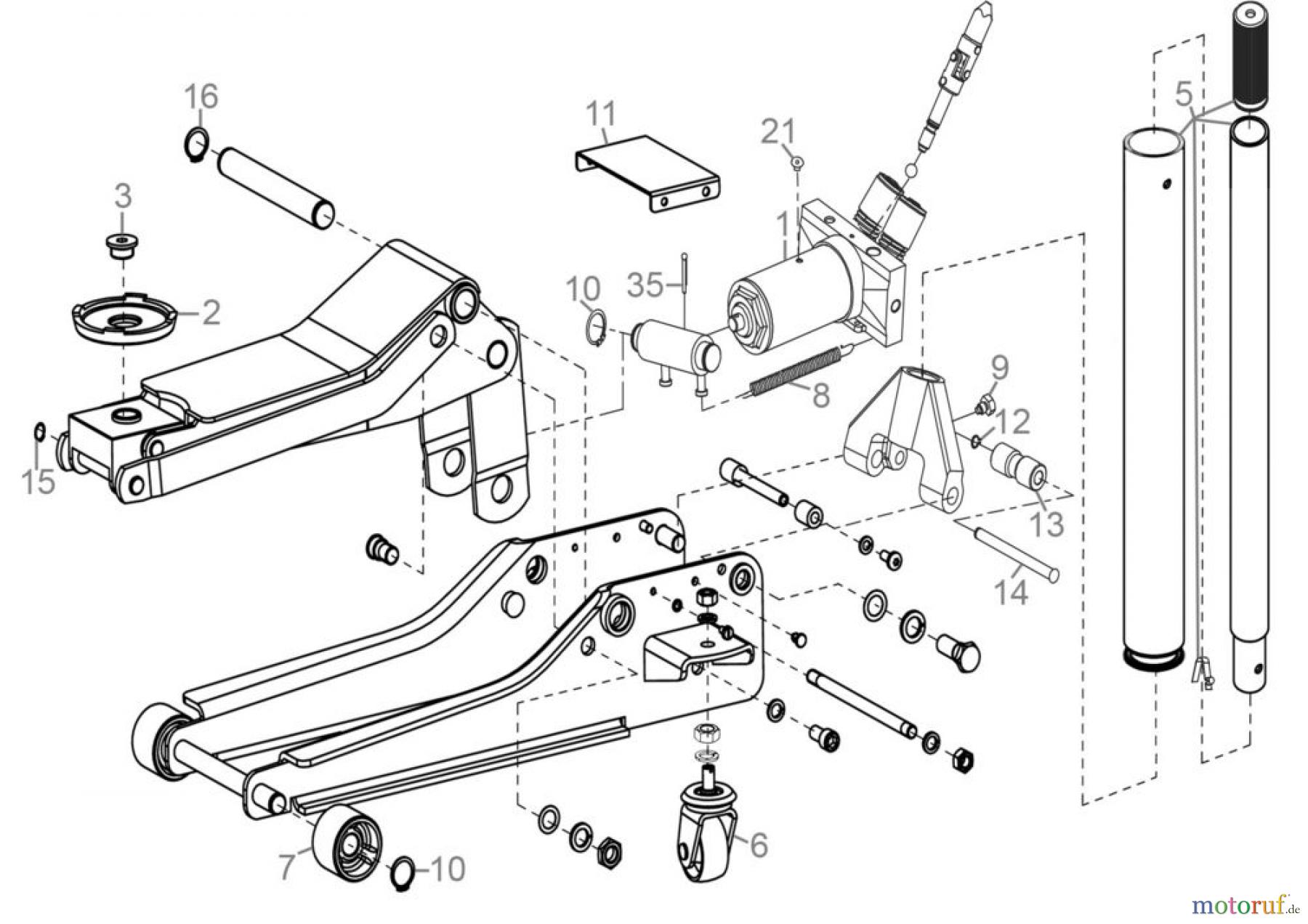 Güde Hebetechnik Rangierwagenheber RANGIERWAGENHEBER GRH 2,5/510 L - 18033 FSL18033-04 Seite 1