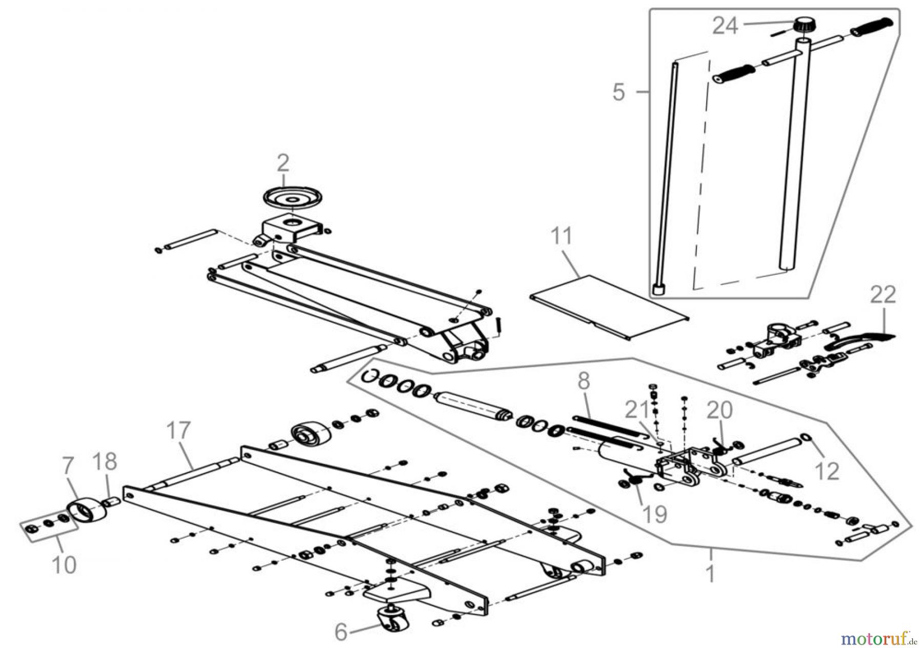  Güde Hebetechnik Rangierwagenheber RANGIERWAGENHEBER GRH 2/800 HD - 18035 FSL18035-02 Seite 1