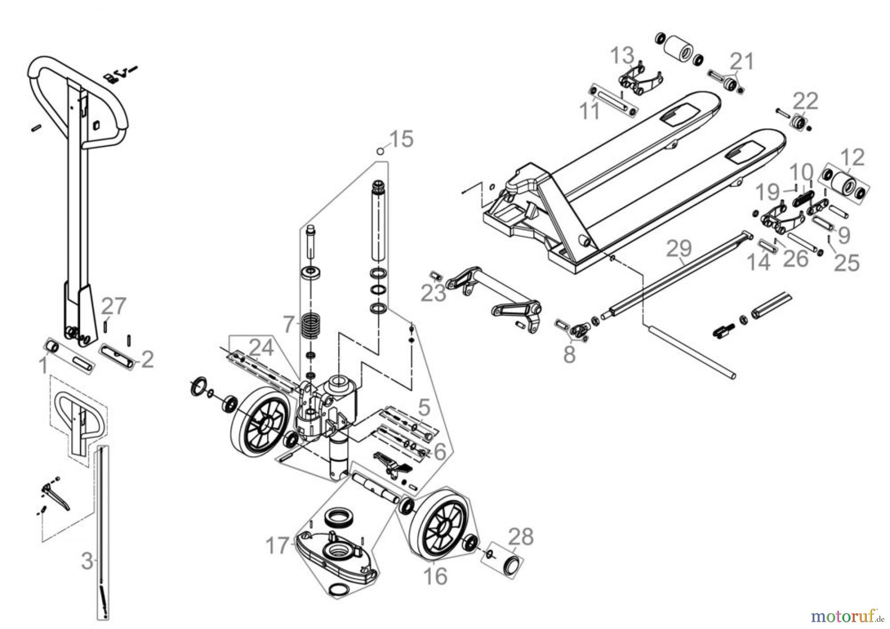 Güde Hebetechnik Gabelhubwagen Gabelhubwagen GHW 2500 PU K Art.Nr.: 24320 FSL24320-01 Seite 1