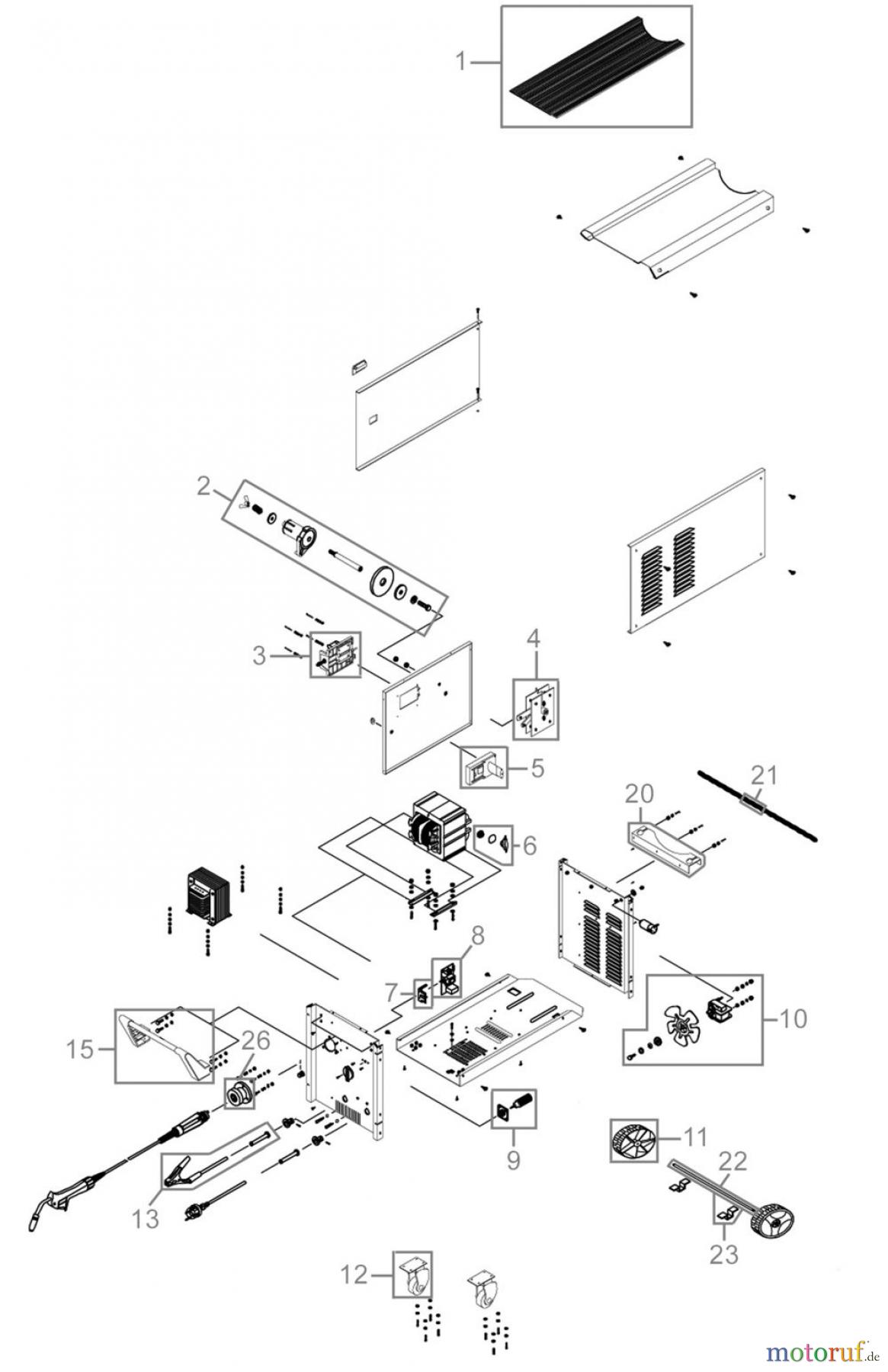  Güde Schweißtechnik Schweißgeräte Elektrodenschweißen ab 150 A Schutzgas-Schweissgerät MIG 172/6W Art.Nr.: 20074 FSL20074-04 Seite 1