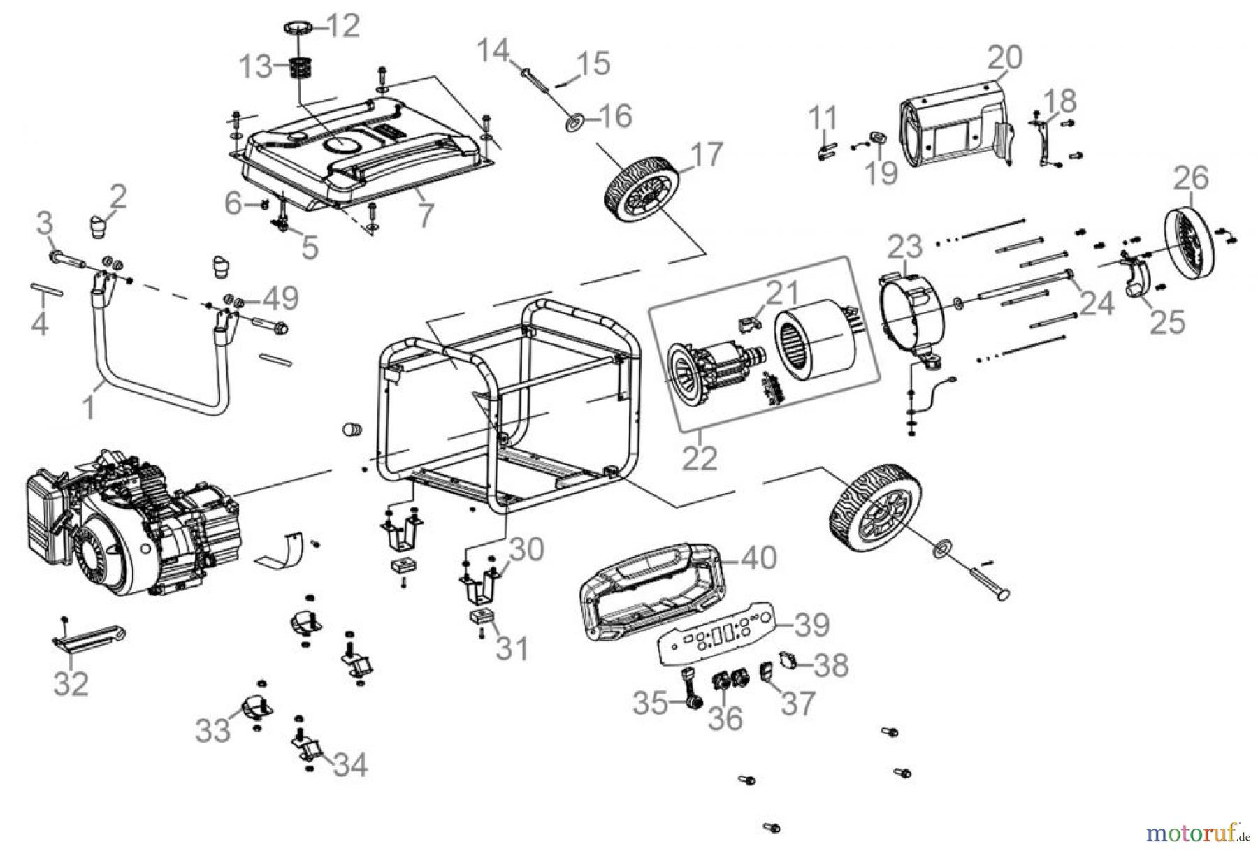 Güde Stromerzeuger Benzin-Stromerzeuger Stromerzeuger GSE 6701 RS Art.Nr.: 40730 FSL40730-02 Seite 1