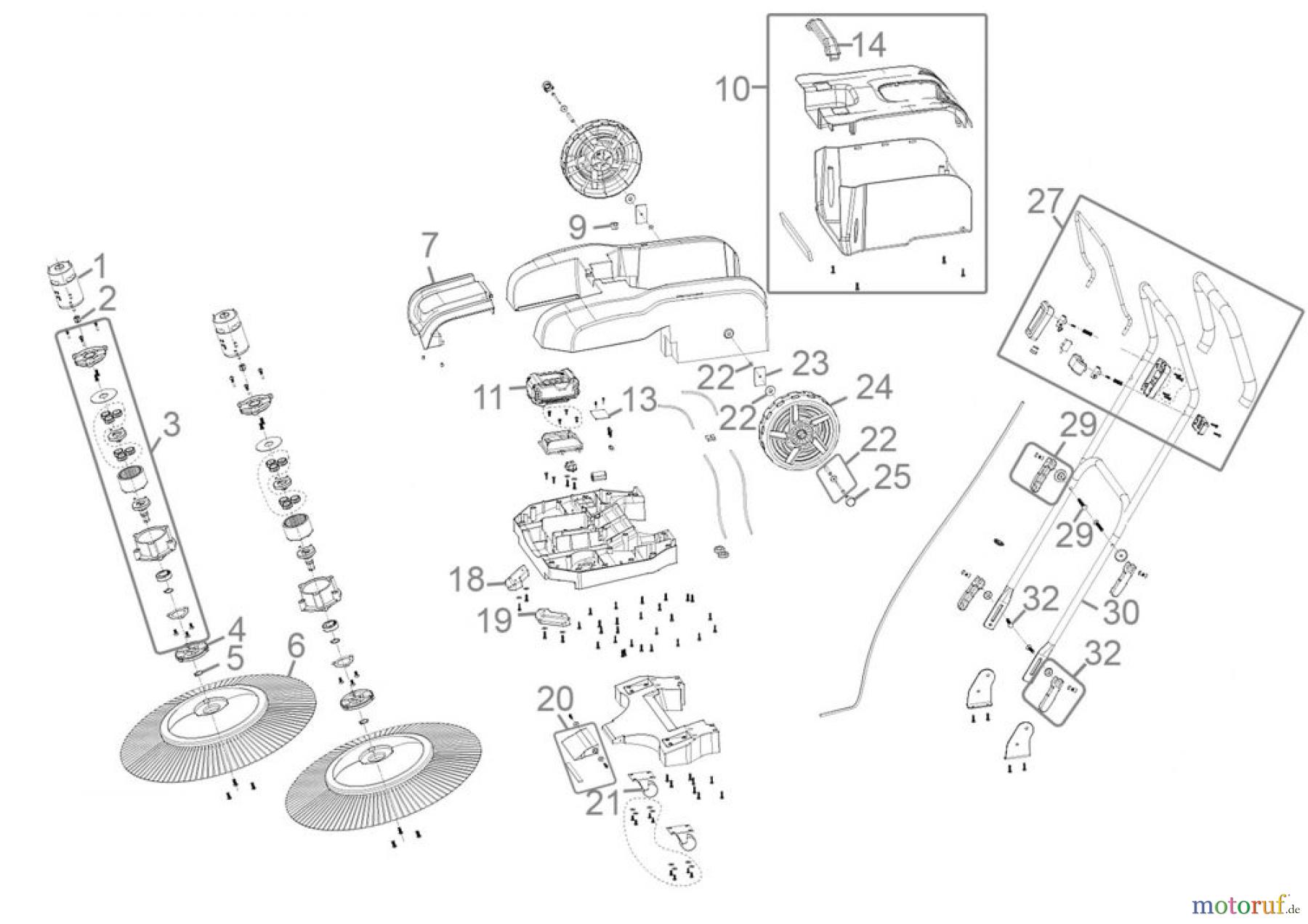 Güde Reinigungsgeräte Kehrmaschinen Akku Kehrmaschine Akku Kehrmaschine GKM 18-401-30 Art.Nr.: 58640 FSL58640-01 Seite 1