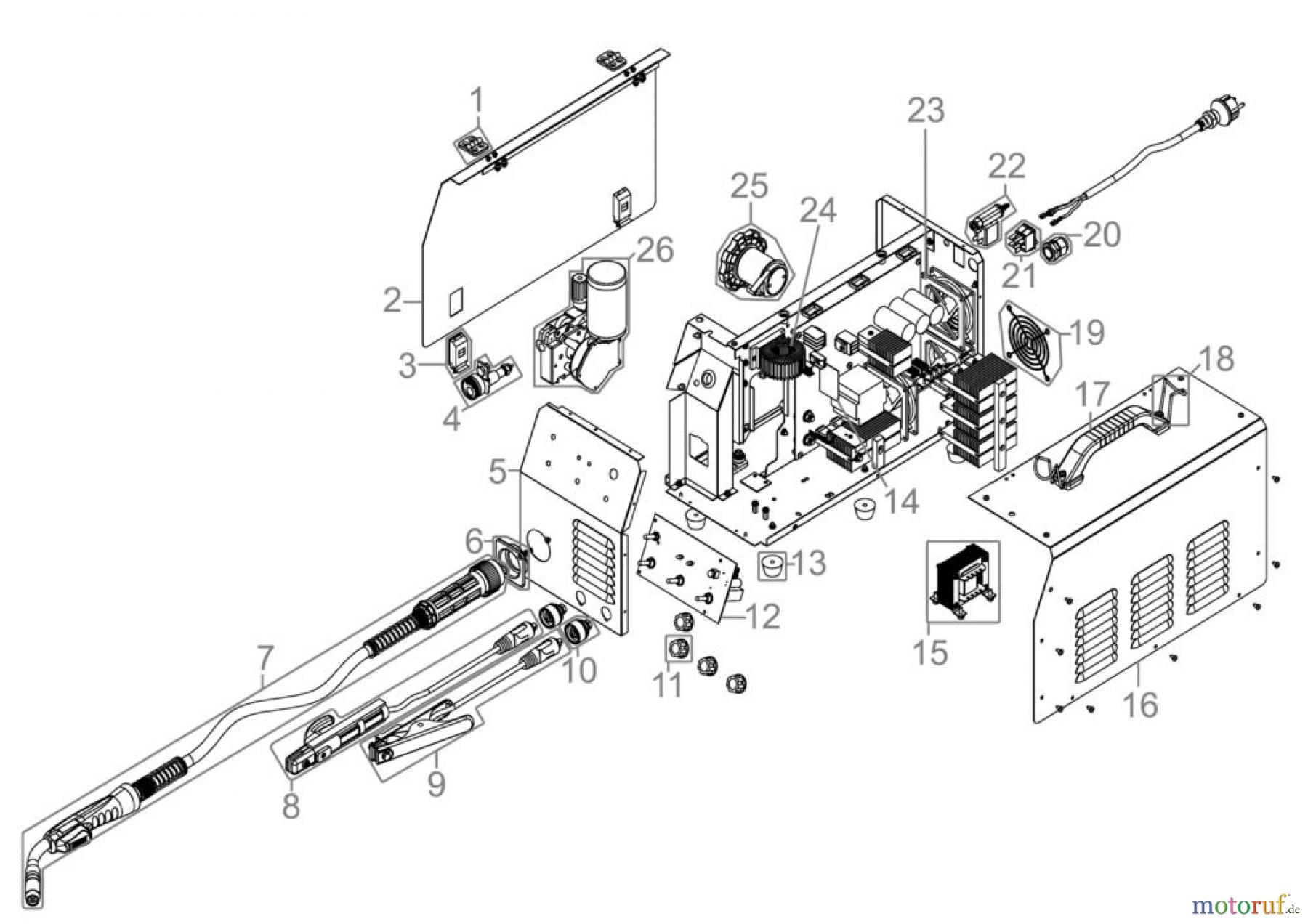  Güde Schweißtechnik Schweißgeräte Elektrodenschweißen ab 150 A Inverter Schweißgerät GIS 200 Art.Nr.: 20037 FSL20037-05 Seite 1