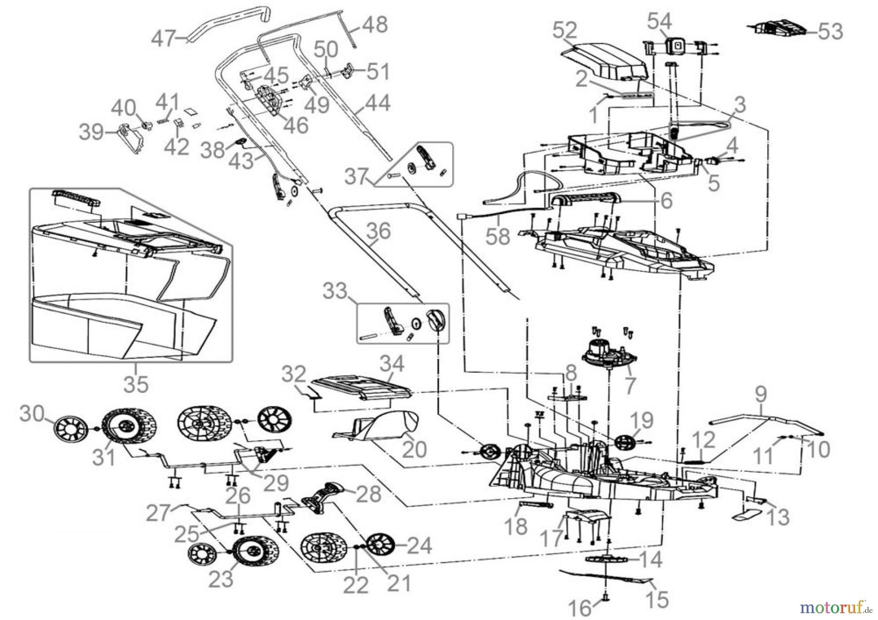 Güde Gartentechnik Rasenmäher Akku-Rasenmäher Schnittbreite bis 33 cm Akku Rasenmäher 330/20-8 Art.Nr.: 95848 FSL95848-01 Seite 1