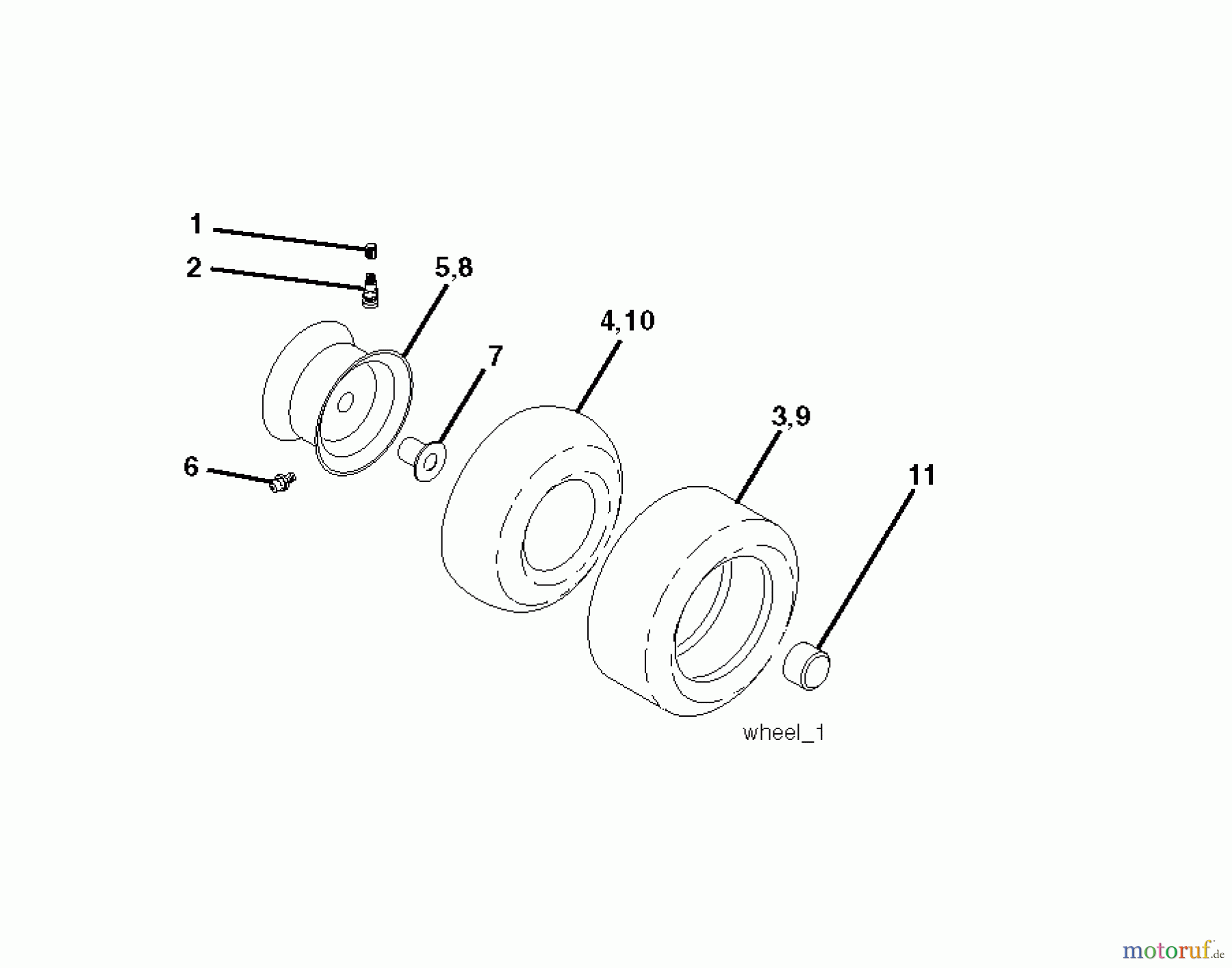 Husqvarna Rasen und Garten Traktoren LTH 2142DR (96041023601) - Husqvarna Lawn Tractor (2012-06 & After) WHEELS TIRES
