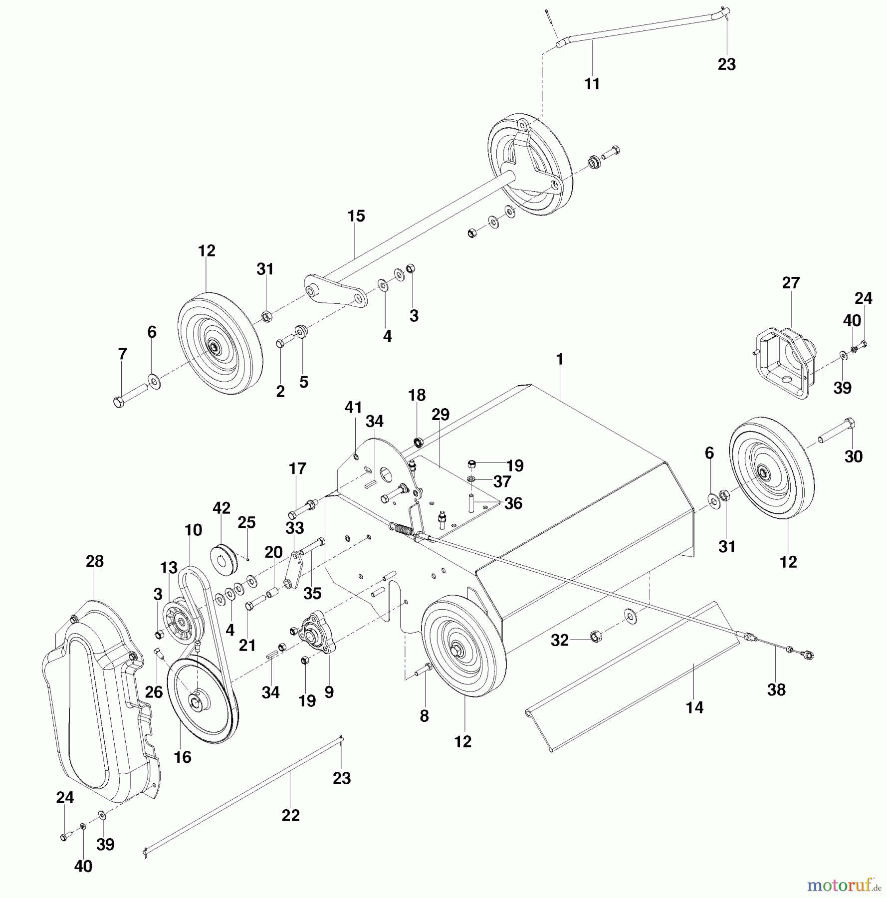 Husqvarna Belüfter / Vertikutierer / Rechen DT 18 BF (966067001) - Husqvarna Dethatcher (2010-02 & After) Frame 18