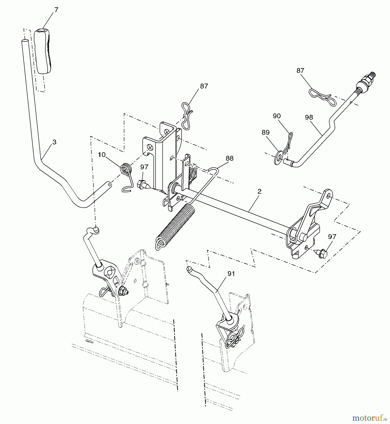 Husqvarna Rasen und Garten Traktoren PB 195H42LT (96042003600) - Husqvarna Lawn Tractor (2007-08 & After) Mower Lift