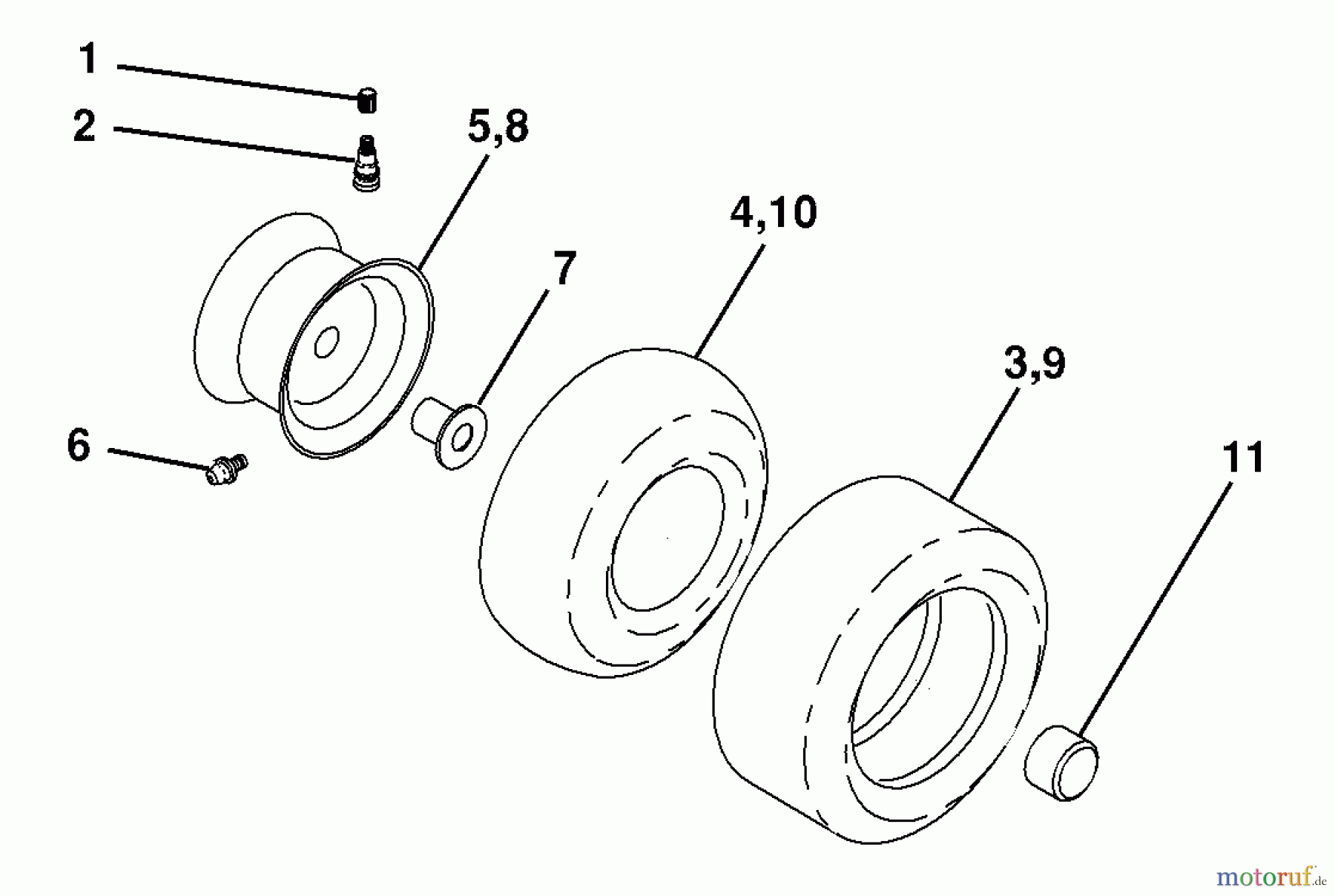 Husqvarna Rasen und Garten Traktoren PB 195H42LT (96042003600) - Husqvarna Lawn Tractor (2007-08 & After) Wheels and Tires