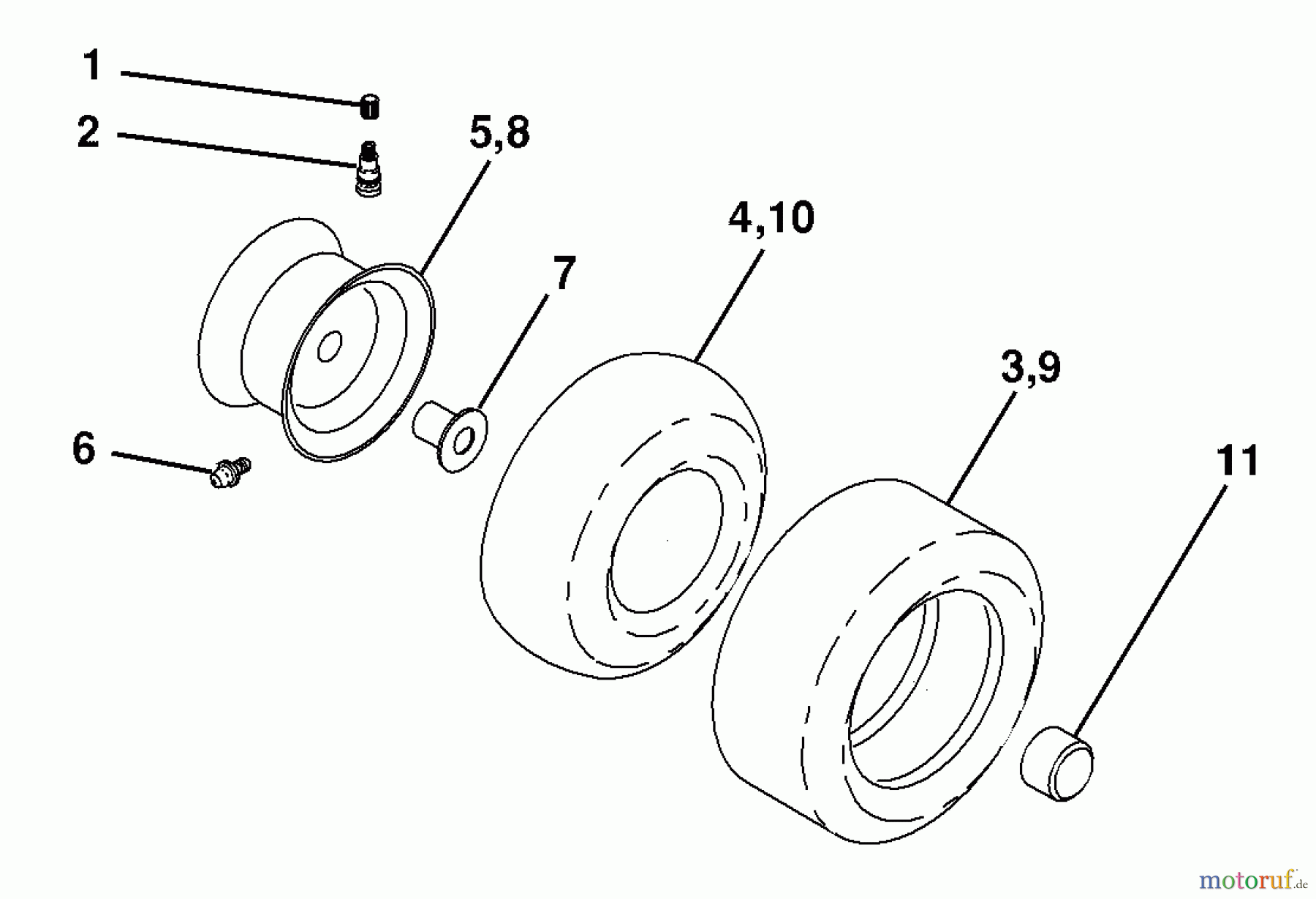 Husqvarna Rasen und Garten Traktoren PB 195H42LT (96042003601) - Husqvarna Lawn Tractor (2007-05 & After) Wheels and Tires