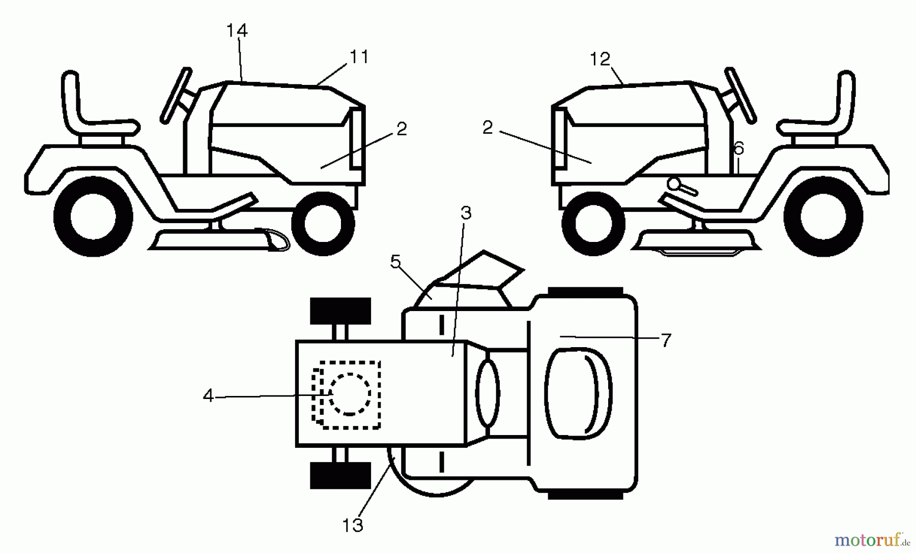 Husqvarna Rasen und Garten Traktoren SRD17530 (280020) - Husqvarna Lawn Tractor (2010-12 & After) DECALS