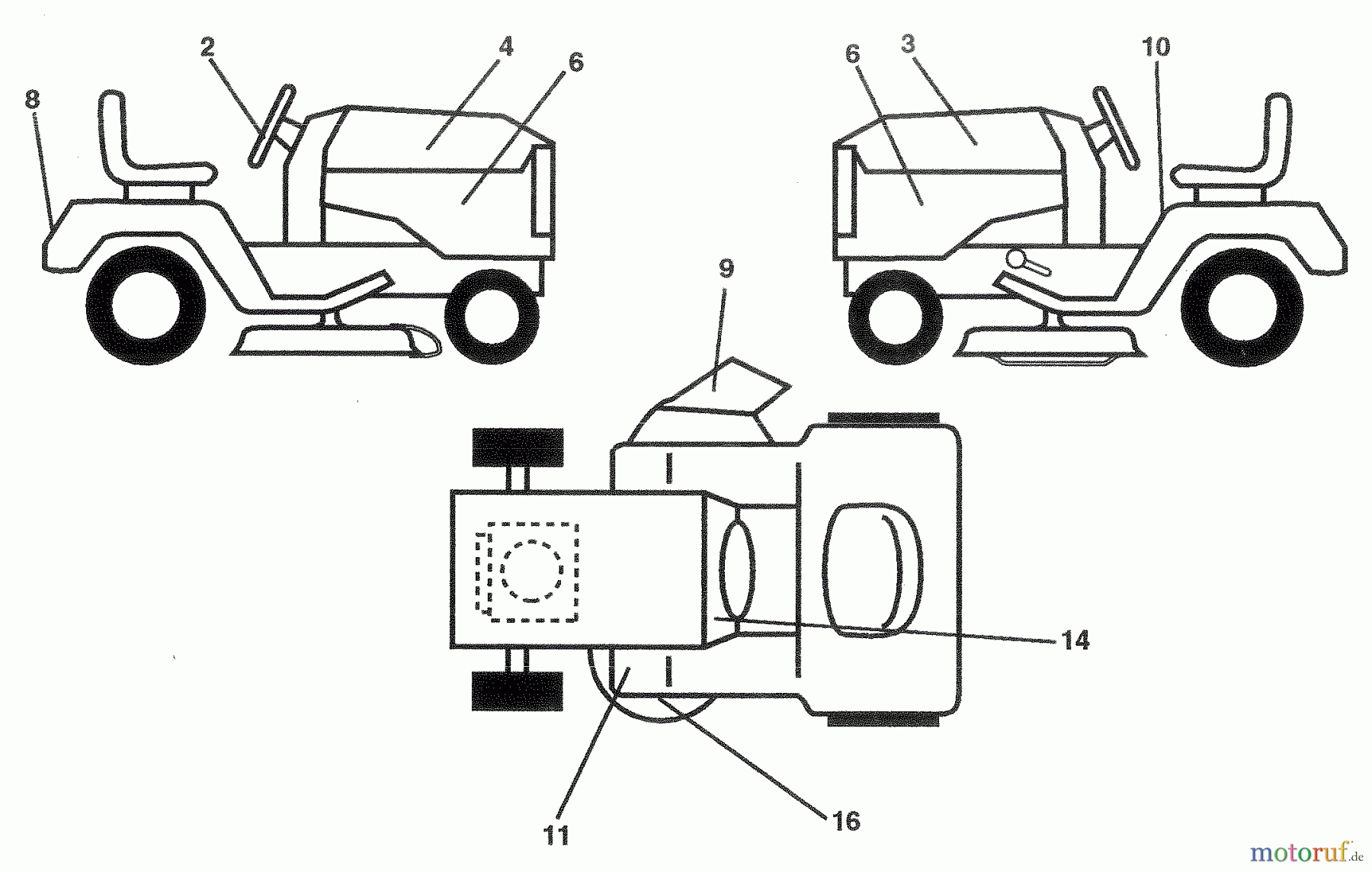 Husqvarna Rasen und Garten Traktoren WP 18H44A - Winston Pro Yard Tractor (1992-02 & After) Decals