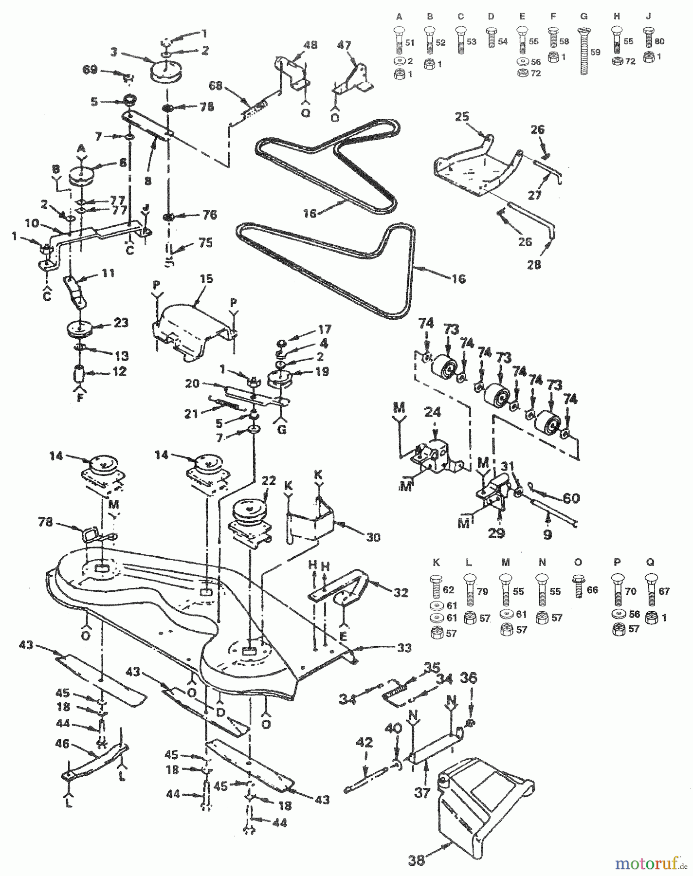  Husqvarna Rasen und Garten Traktoren WP 18H44A - Winston Pro Yard Tractor (1992-02 & After) Mower Deck