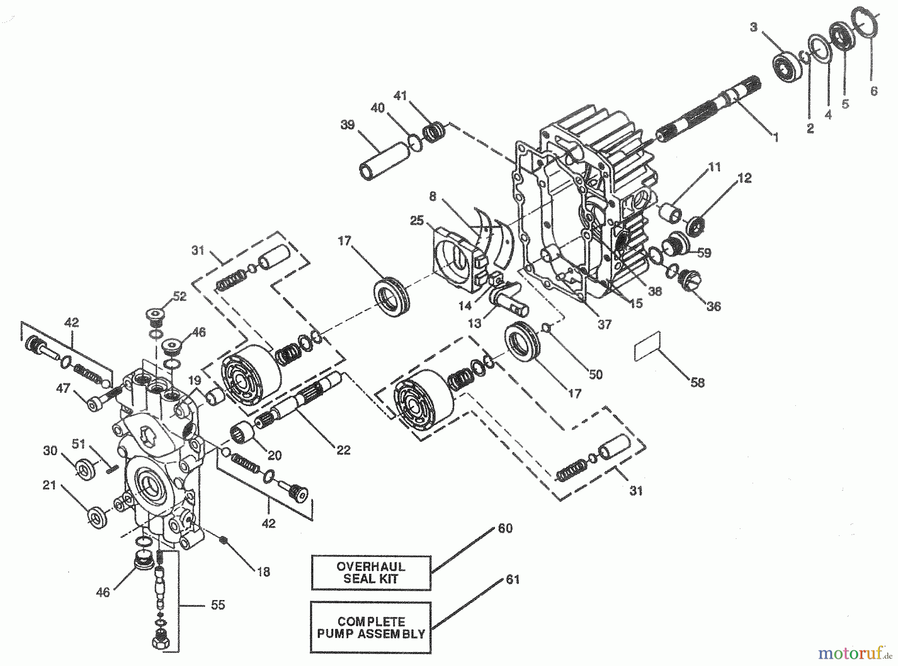 Husqvarna Rasen und Garten Traktoren WP 18H44A - Winston Pro Yard Tractor (1992-02 & After) Sundstrand Pump - - Model Number Bdu-10 #2