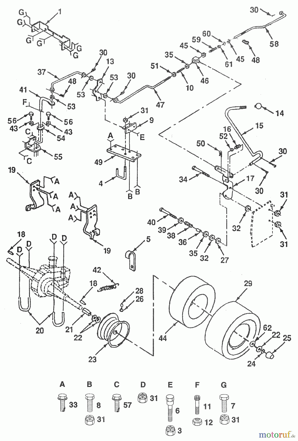 Husqvarna Rasen und Garten Traktoren WP 18H44A - Winston Pro Yard Tractor (1992-02 & After) Transaxle And Rear Wheel