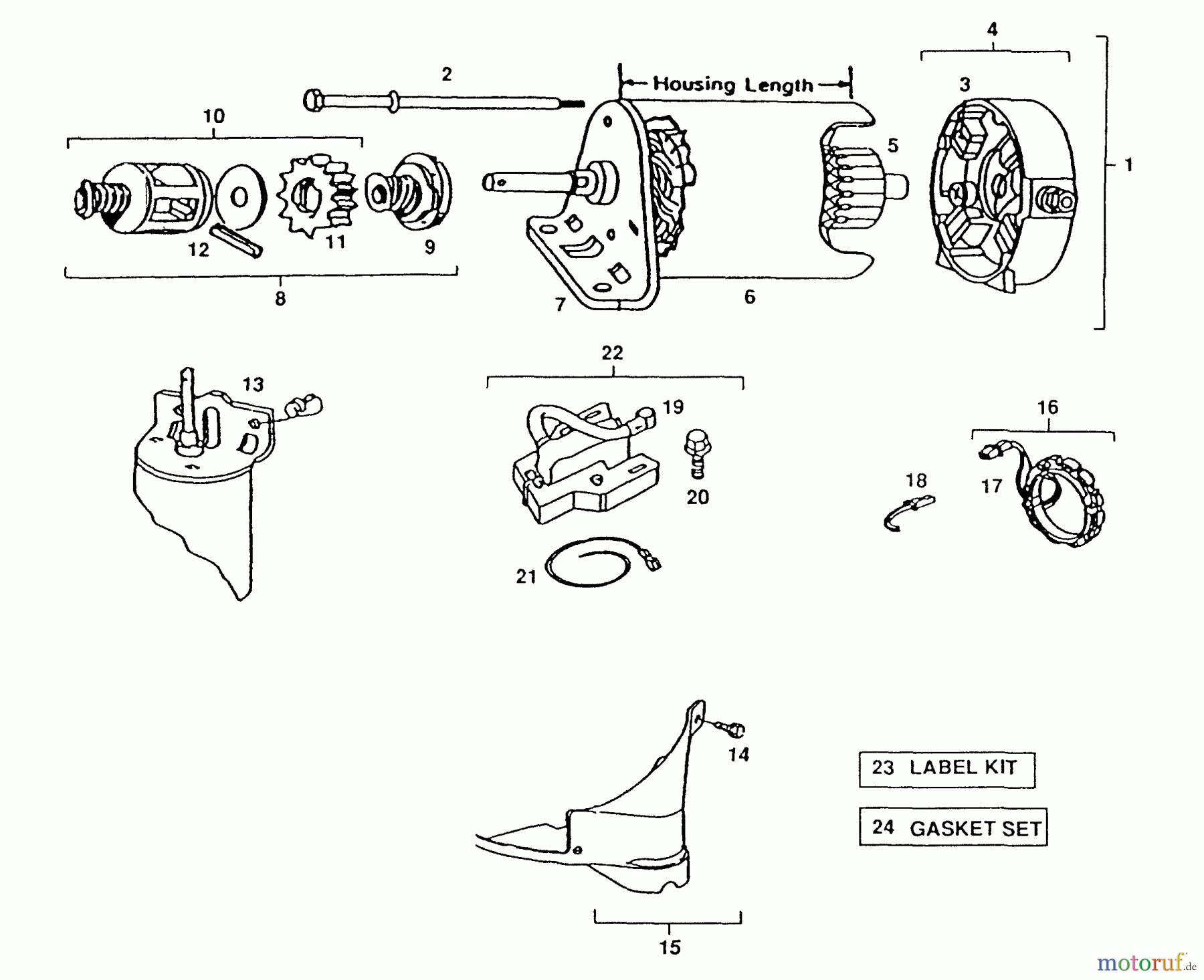 Husqvarna Rasen und Garten Traktoren YT 120 (HVYT120AR) - Husqvarna Yard Tractor (1990-03 & After) Engine B&S Model 281707 Type 0412-01 (Part 3)