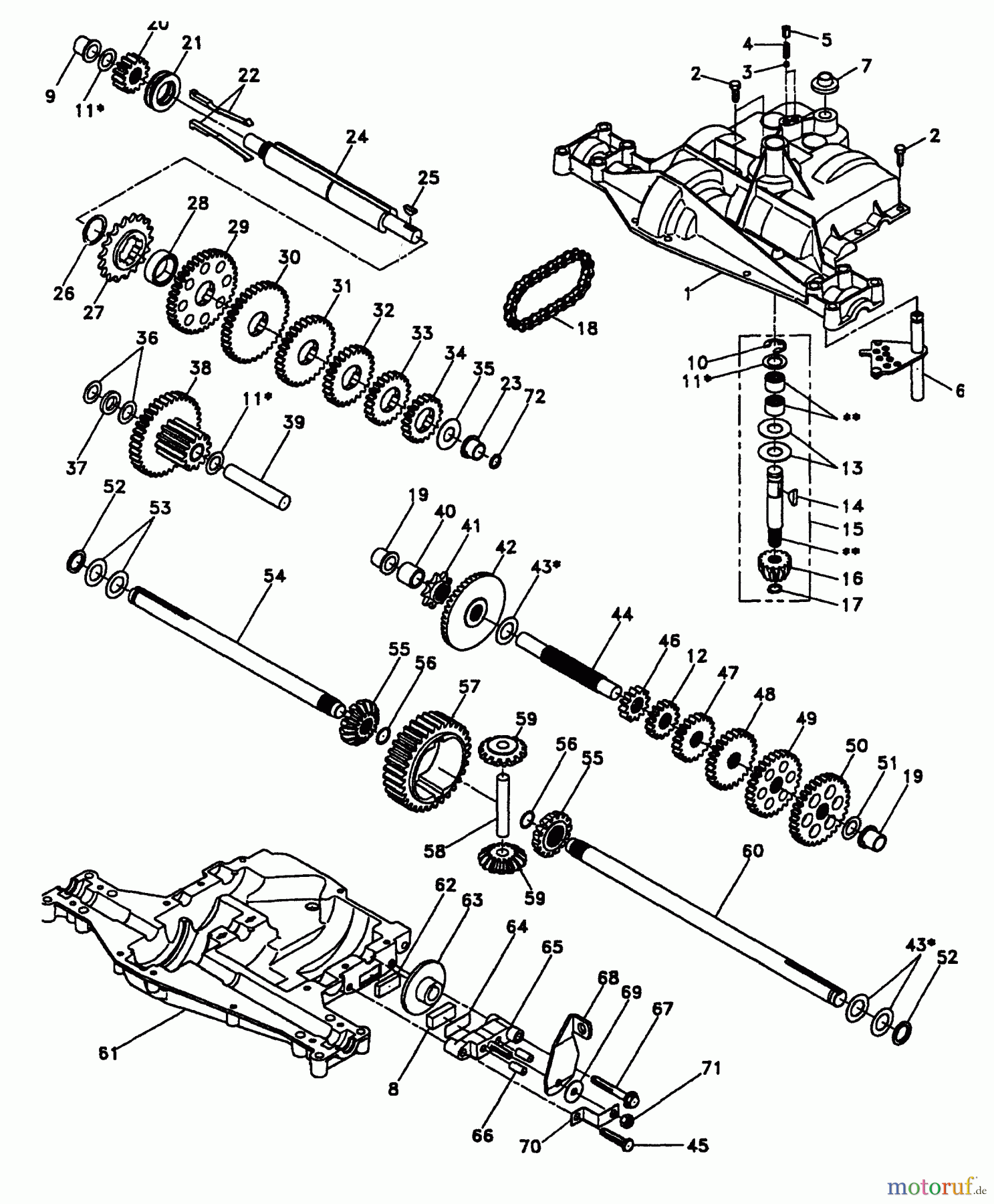 Husqvarna Rasen und Garten Traktoren YT 150 (954840021) (HCYT150A) - Husqvarna Yard Tractor (1996-01 to 1996-03) Dana Transaxle