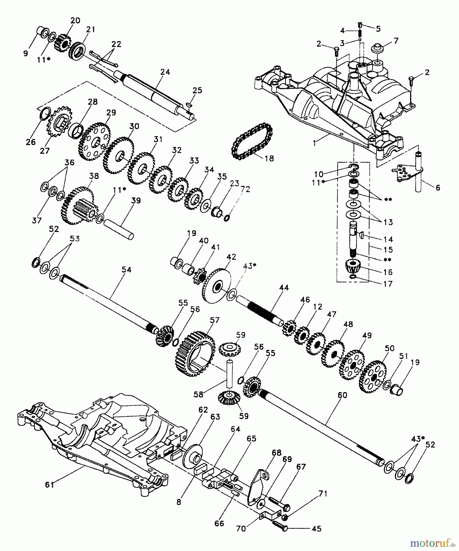 Husqvarna Rasen und Garten Traktoren YT 150 (954840021) (HCYT150B) - Husqvarna Yard Tractor (1996-04 & After) Dana Transaxle Model # 4360-96