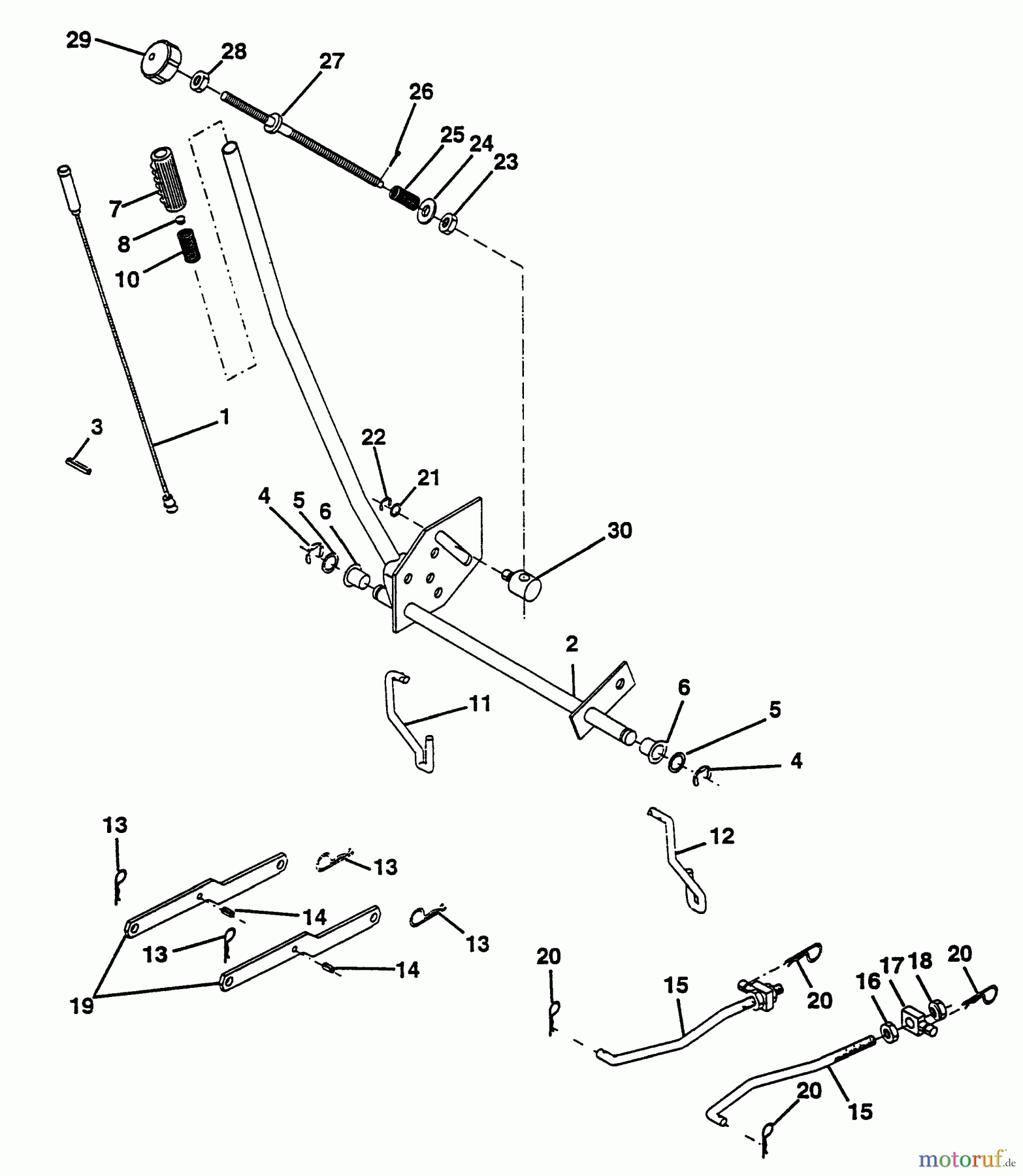 Husqvarna Rasen und Garten Traktoren YT 160 (954000582) (HU1642A) - Husqvarna Yard Tractor (1993-01 & After) Mower Lift Assembly