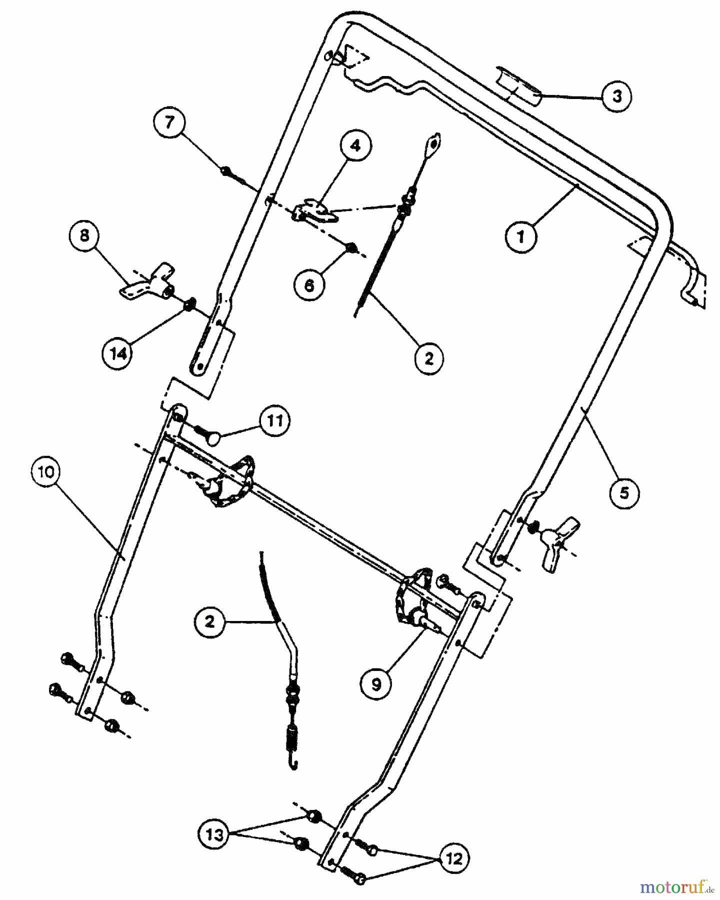 Husqvarna Belüfter / Vertikutierer / Rechen DT 20 A (968999190) - Husqvarna Dethatcher (2000-05 & After) Handle Assembly