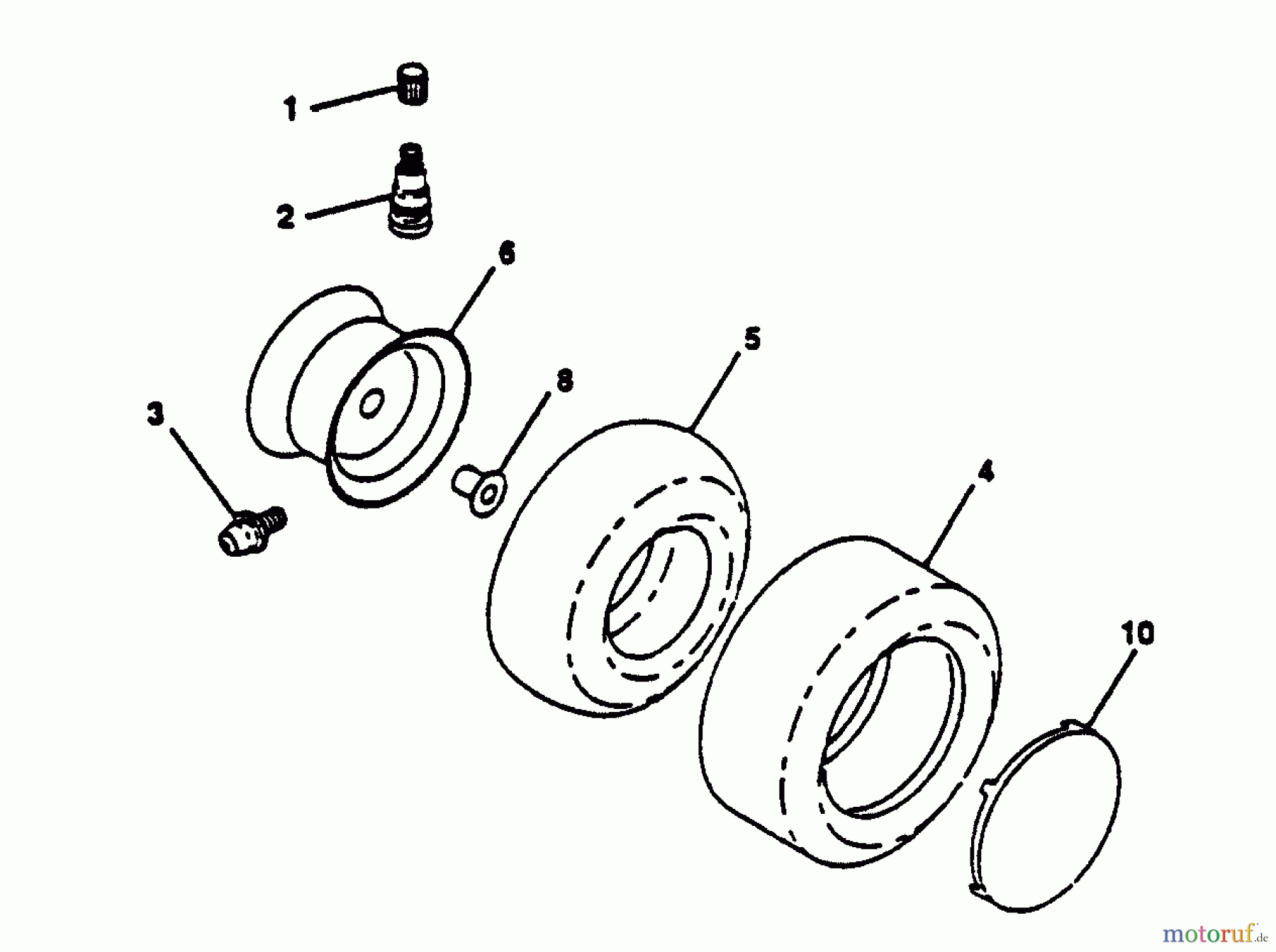 Husqvarna Rasen und Garten Traktoren YT 160 (954000582) (HU1642A) - Husqvarna Yard Tractor (1993-01 & After) Wheels & Tires