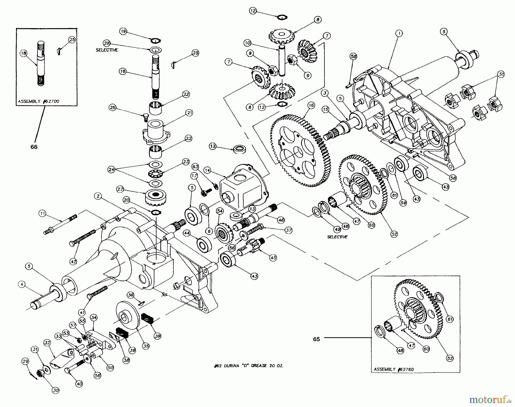Husqvarna Rasen und Garten Traktoren YT 161H (127589) (H16H44B) - Husqvarna Yard Tractor (1990-11 & After) Agri-Fab Transaxle Model Number 121431X