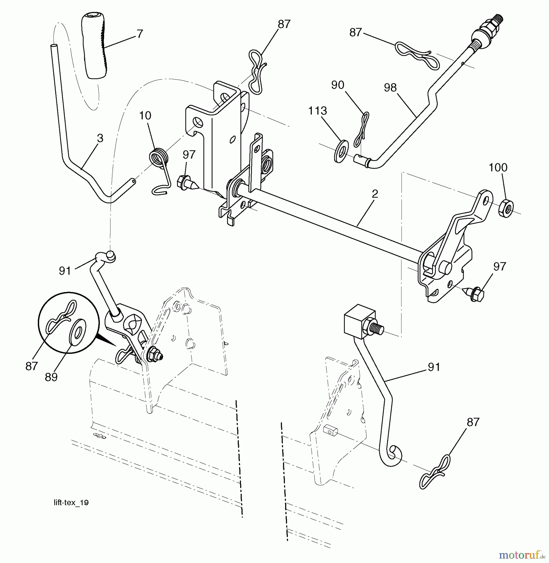 Husqvarna Rasen und Garten Traktoren YT 16542 (96043002406) - Husqvarna Yard Tractor (2009-04 & After) Mower Lift