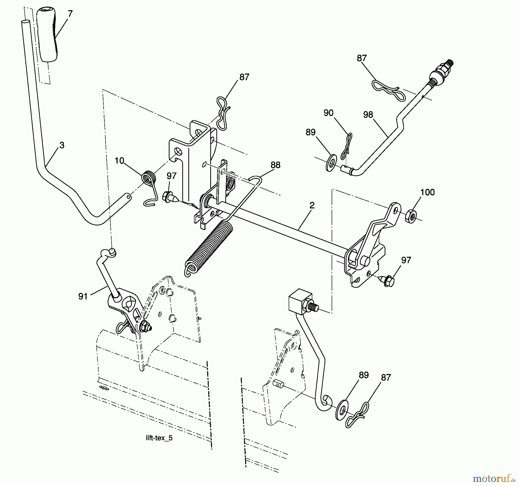 Husqvarna Rasen und Garten Traktoren YT 16542T (96043002400) - Husqvarna Yard Tractor (2007-02 & After) Mower Lift