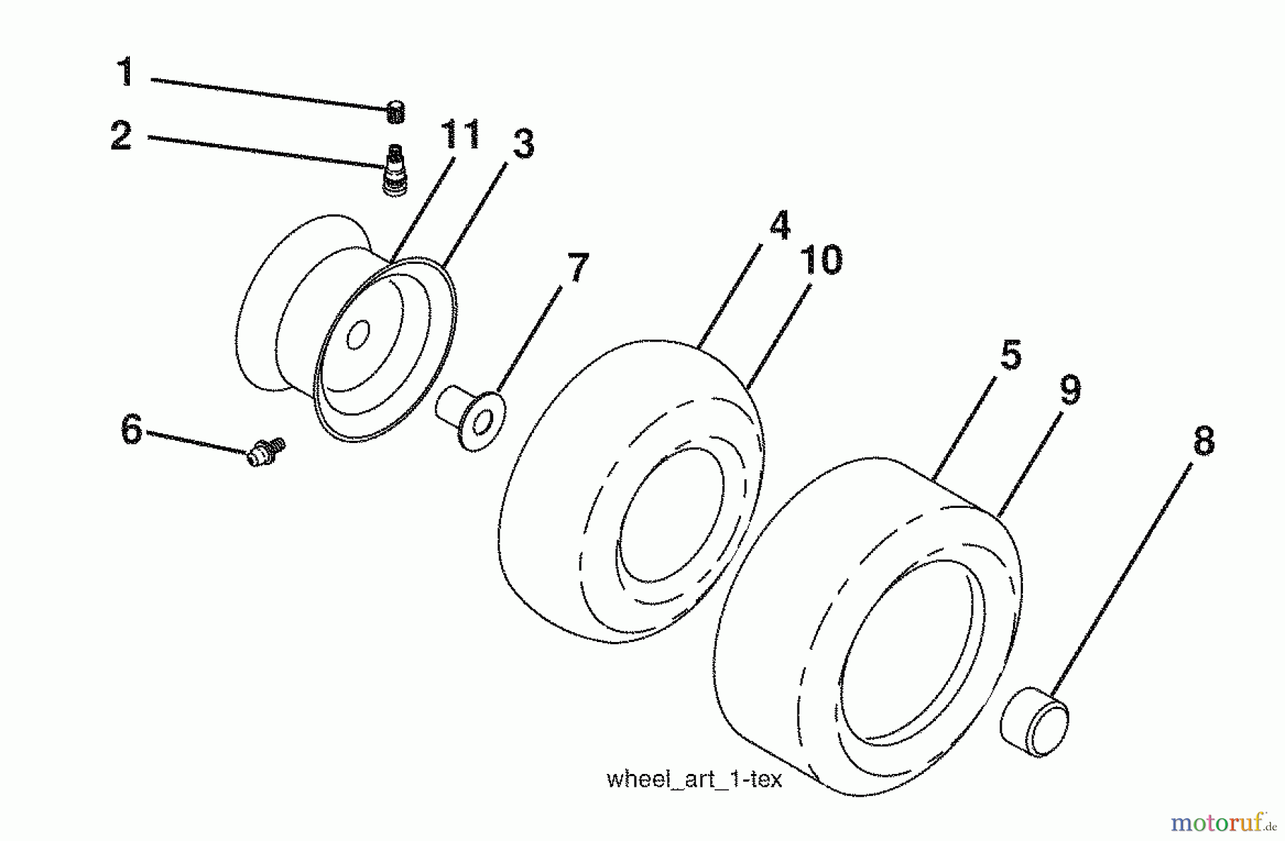 Husqvarna Rasen und Garten Traktoren YT 16542T (96043002400) - Husqvarna Yard Tractor (2007-02 & After) Wheels And Tires