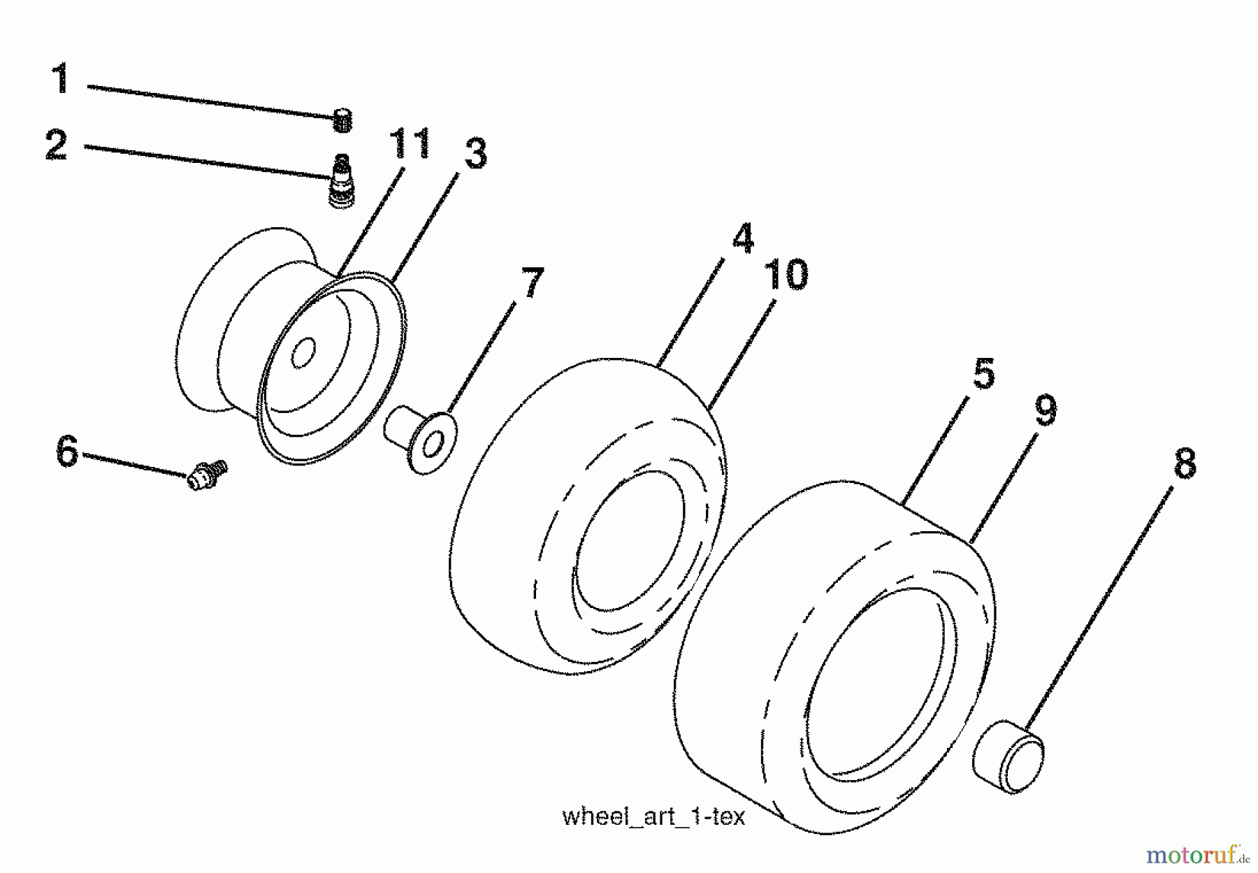 Husqvarna Rasen und Garten Traktoren YT 16542T (96043002402) - Husqvarna Yard Tractor (2007-02 & After) Wheels And Tires