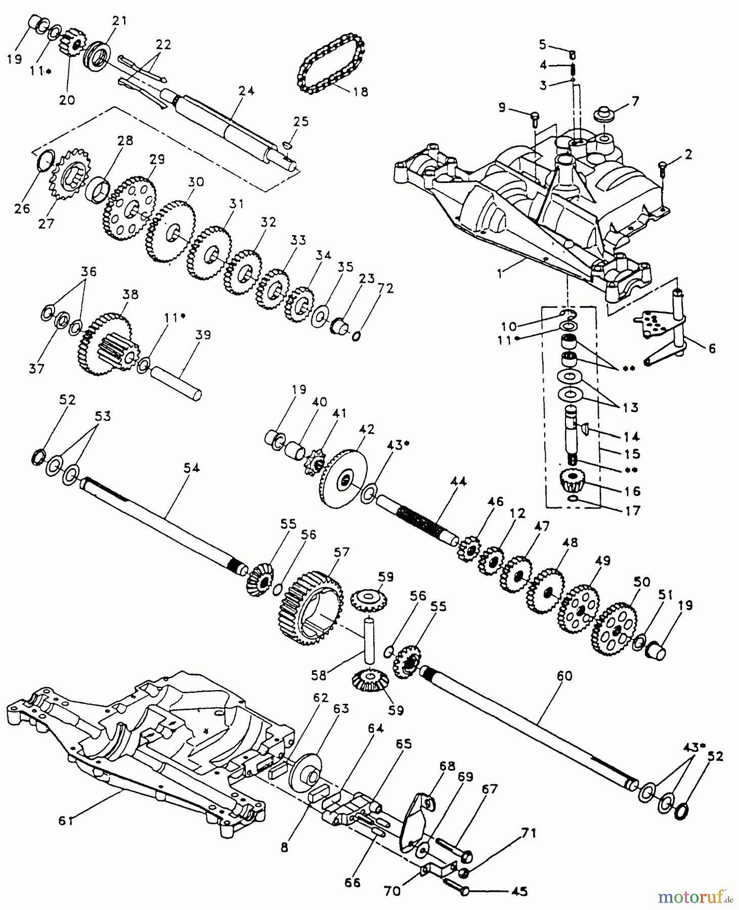 Husqvarna Rasen und Garten Traktoren YT 180 (954000652) (HN1842A) - Husqvarna Yard Tractor (1994-01 & After) Dana Transaxle (Model No. 4360-81)