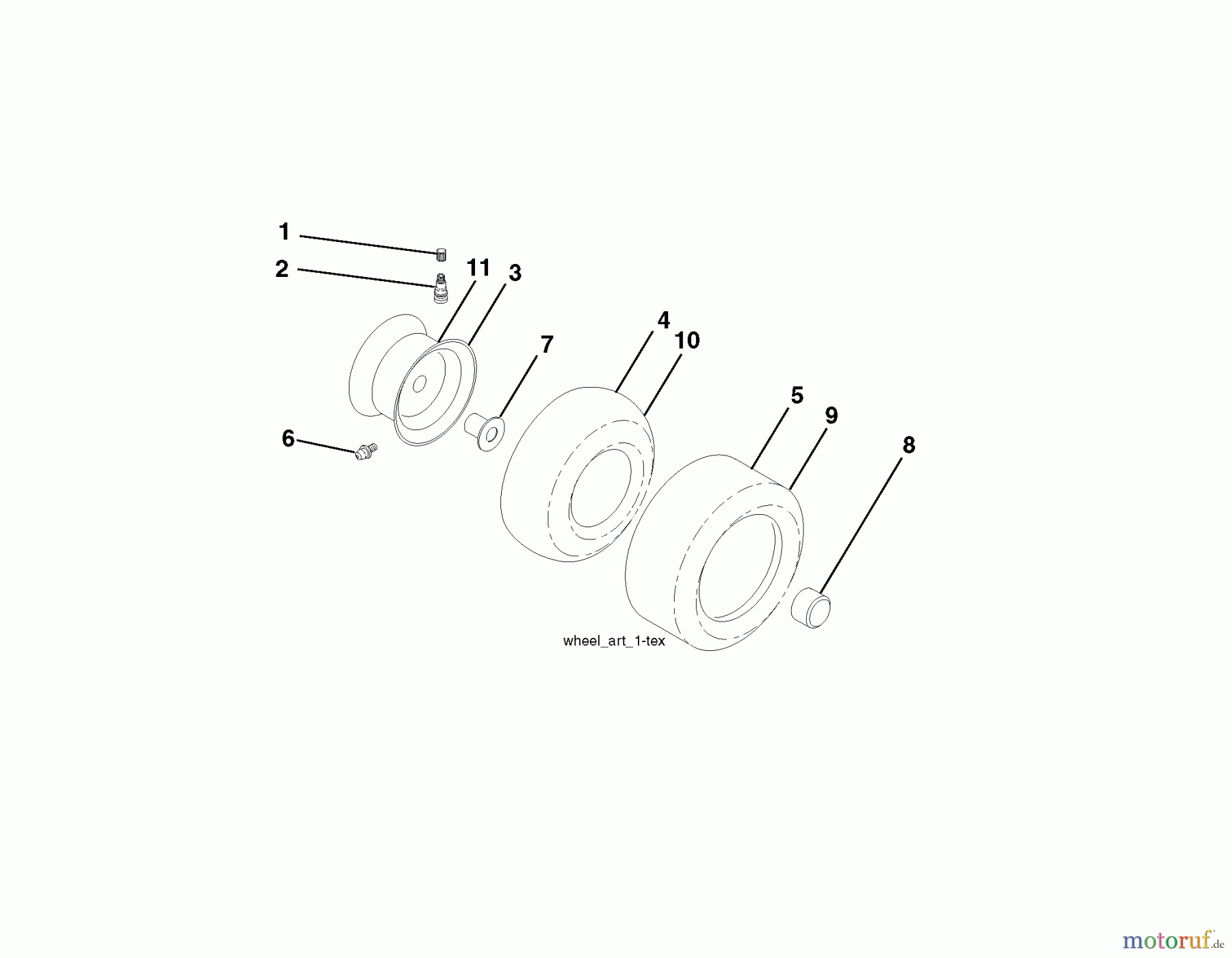 Husqvarna Rasen und Garten Traktoren YTA 19K42 (96043013900) - Husqvarna Yard Tractor (2011-08 & After) WHEELS TIRES