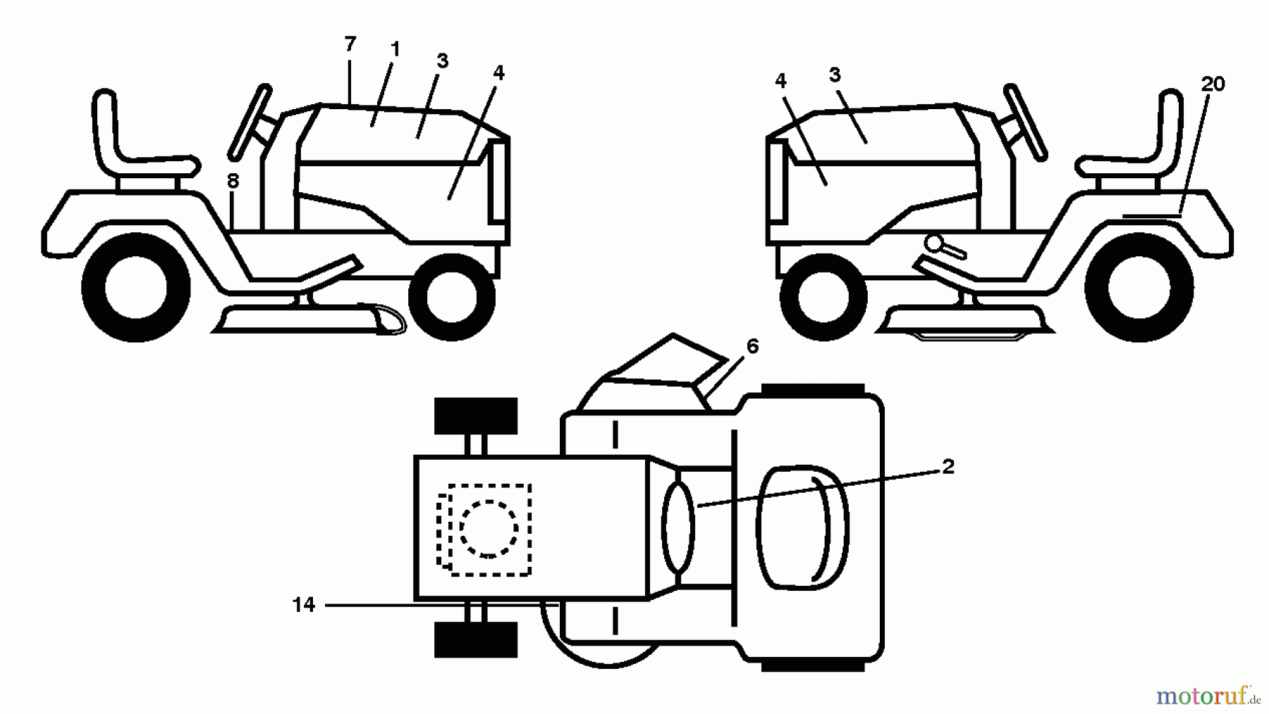  Husqvarna Rasen und Garten Traktoren YTA 19K42 (96043014200) - Husqvarna Yard Tractor (2011-09 & After) DECALS
