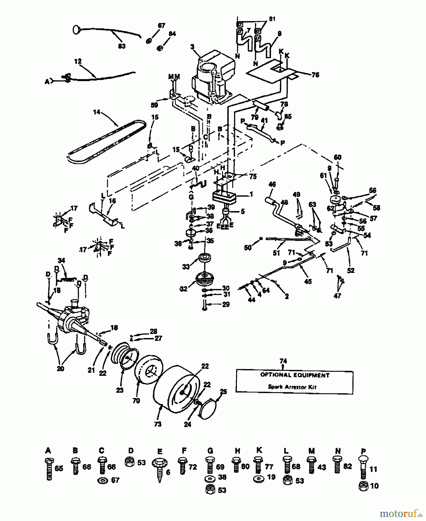 Husqvarna Rasen und Garten Traktoren YTH 142 (954000352) (H14H44A) - Husqvarna Yard Tractor (1991-08 & After) Drive