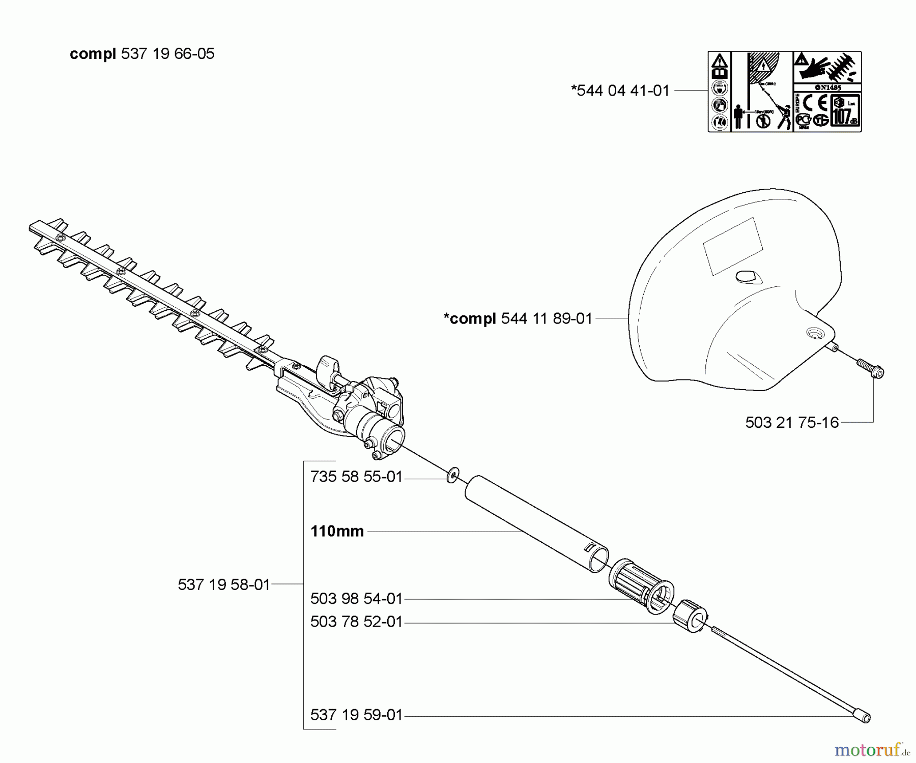 Husqvarna Zubehör HA 110 - Husqvarna Hedge Trimmer Attachment (2007-01 & After) Hedge Attachment