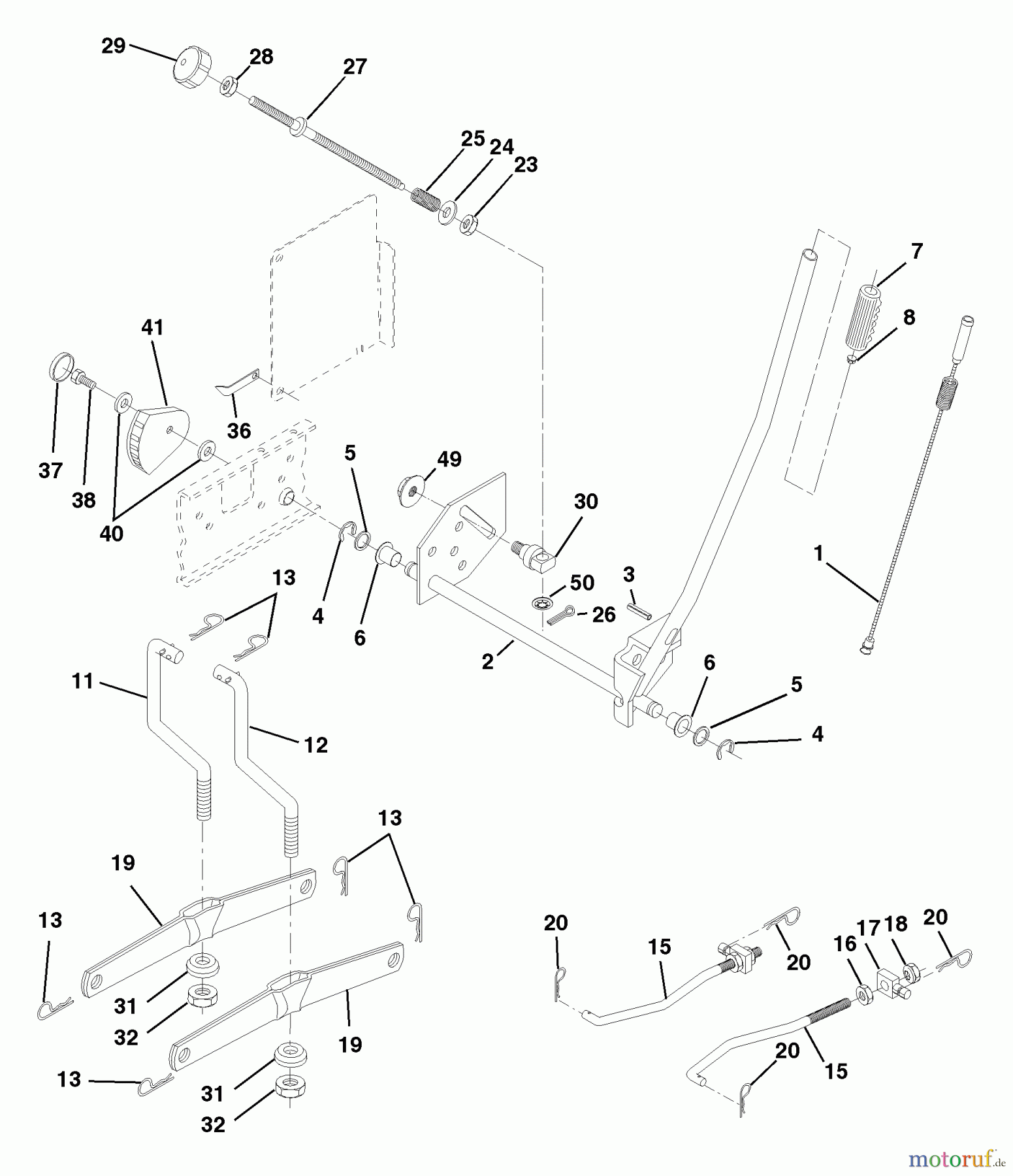 Husqvarna Rasen und Garten Traktoren YTH 150 (954140007D) - Husqvarna Yard Tractor (1998-02 & After) Mower Lift