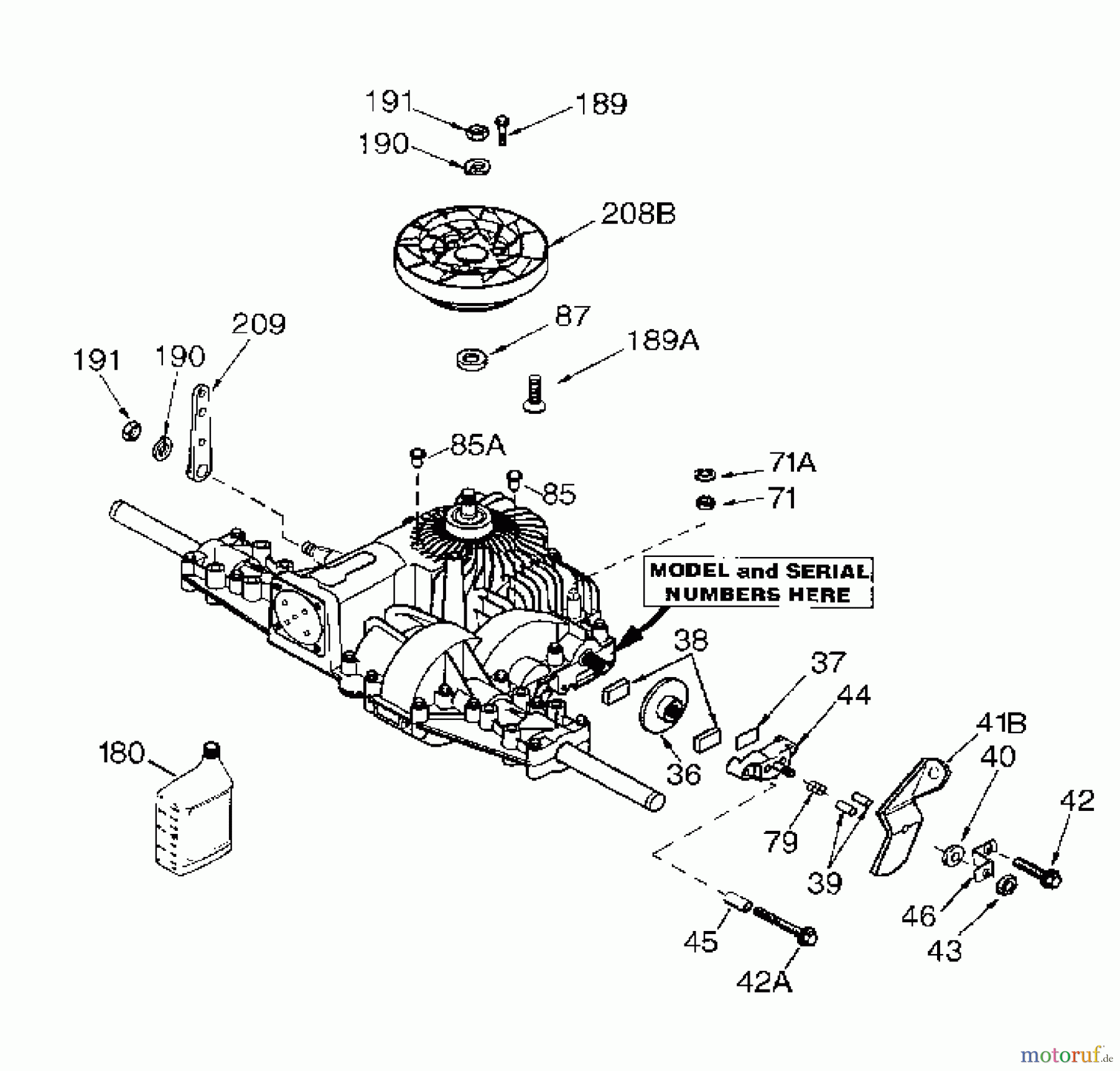 Husqvarna Rasen und Garten Traktoren YTH 150 (954140007D) - Husqvarna Yard Tractor (1998-02 & After) Peerless Transaxle
