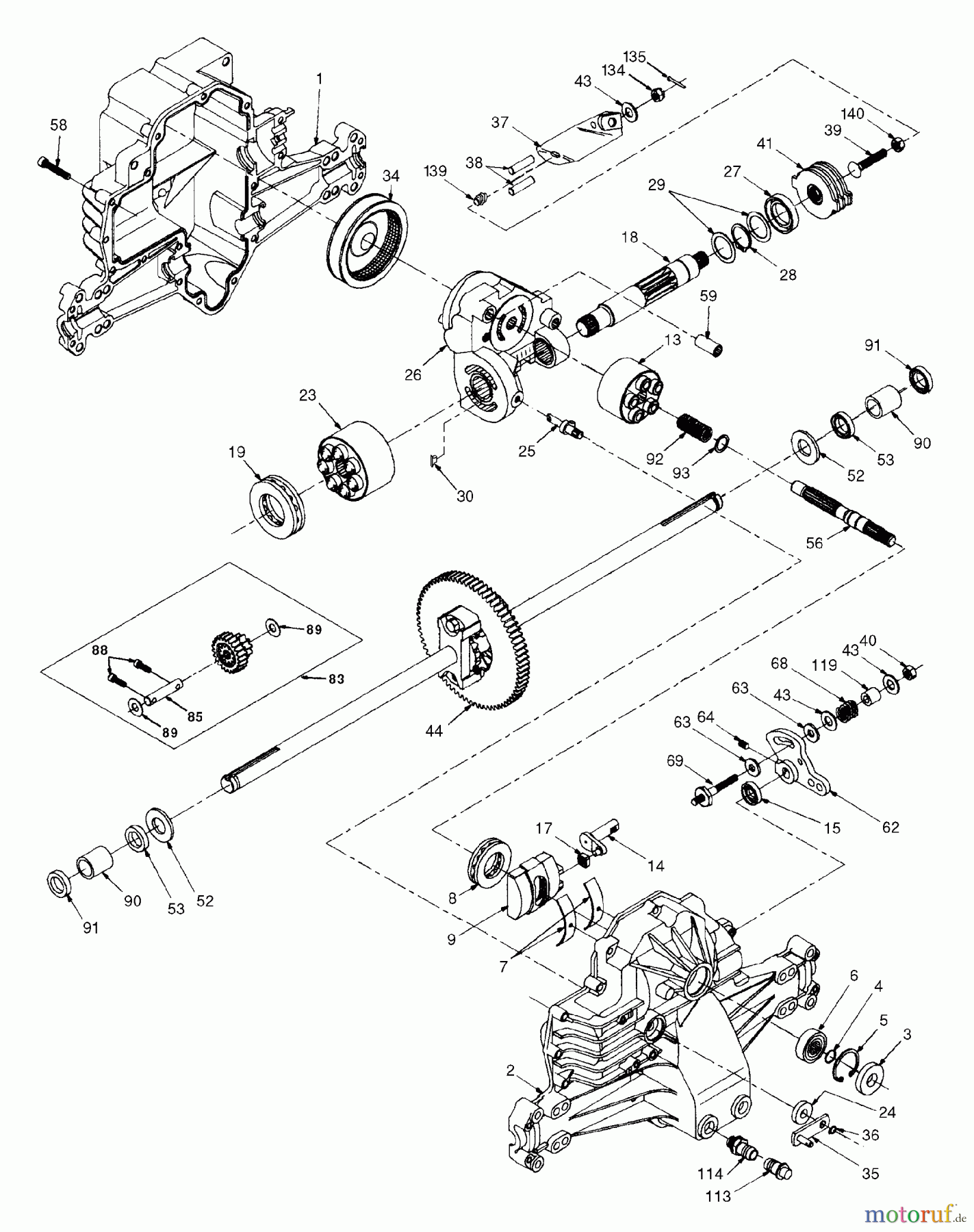 Husqvarna Rasen und Garten Traktoren YTH 150 (954140007E) - Husqvarna Yard Tractor (1998-02 & After) Hydro Gear Transaxle