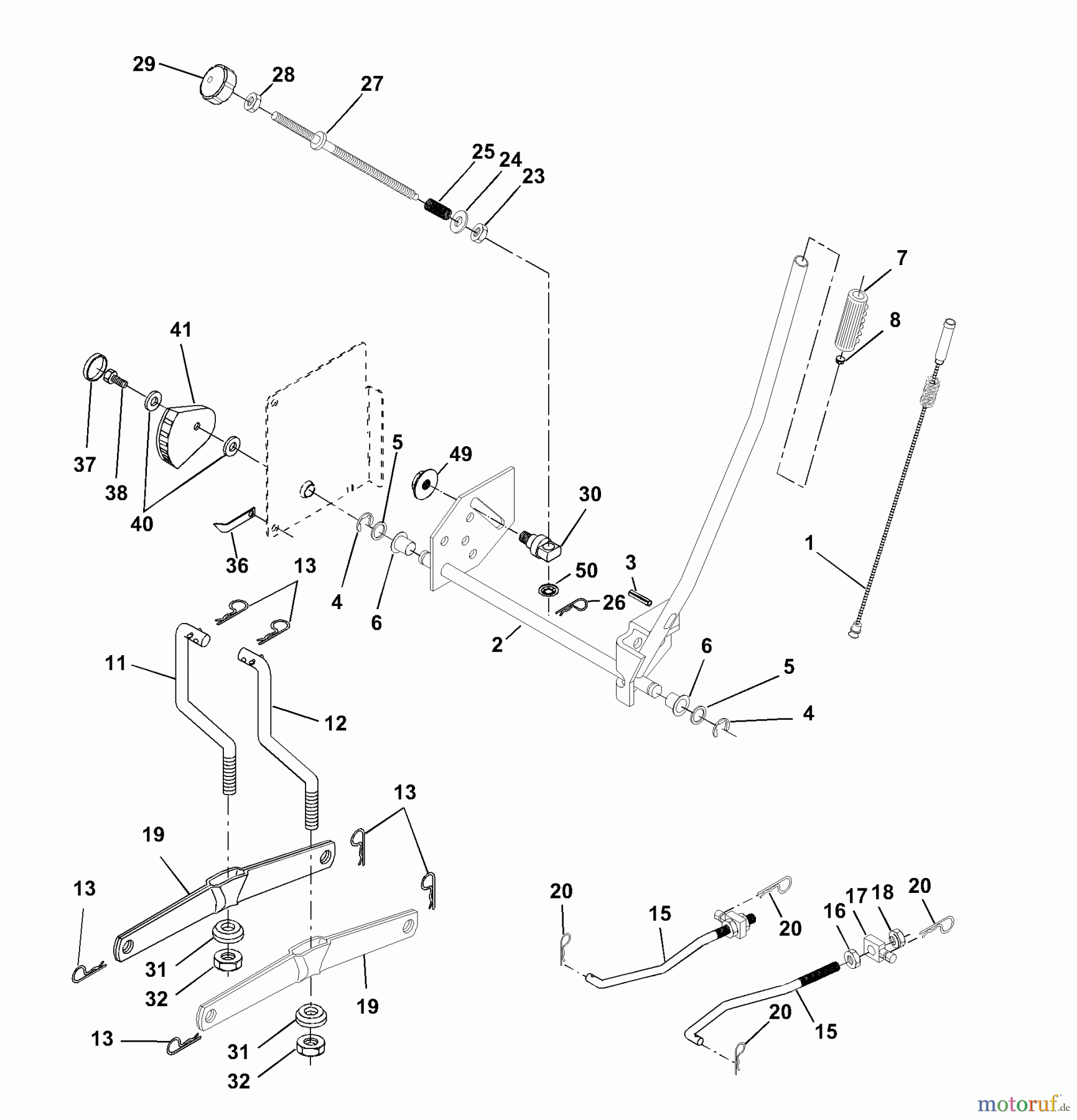 Husqvarna Rasen und Garten Traktoren YTH 150 (954140108A) - Husqvarna Yard Tractor (1999-11 & After) Mower Lift