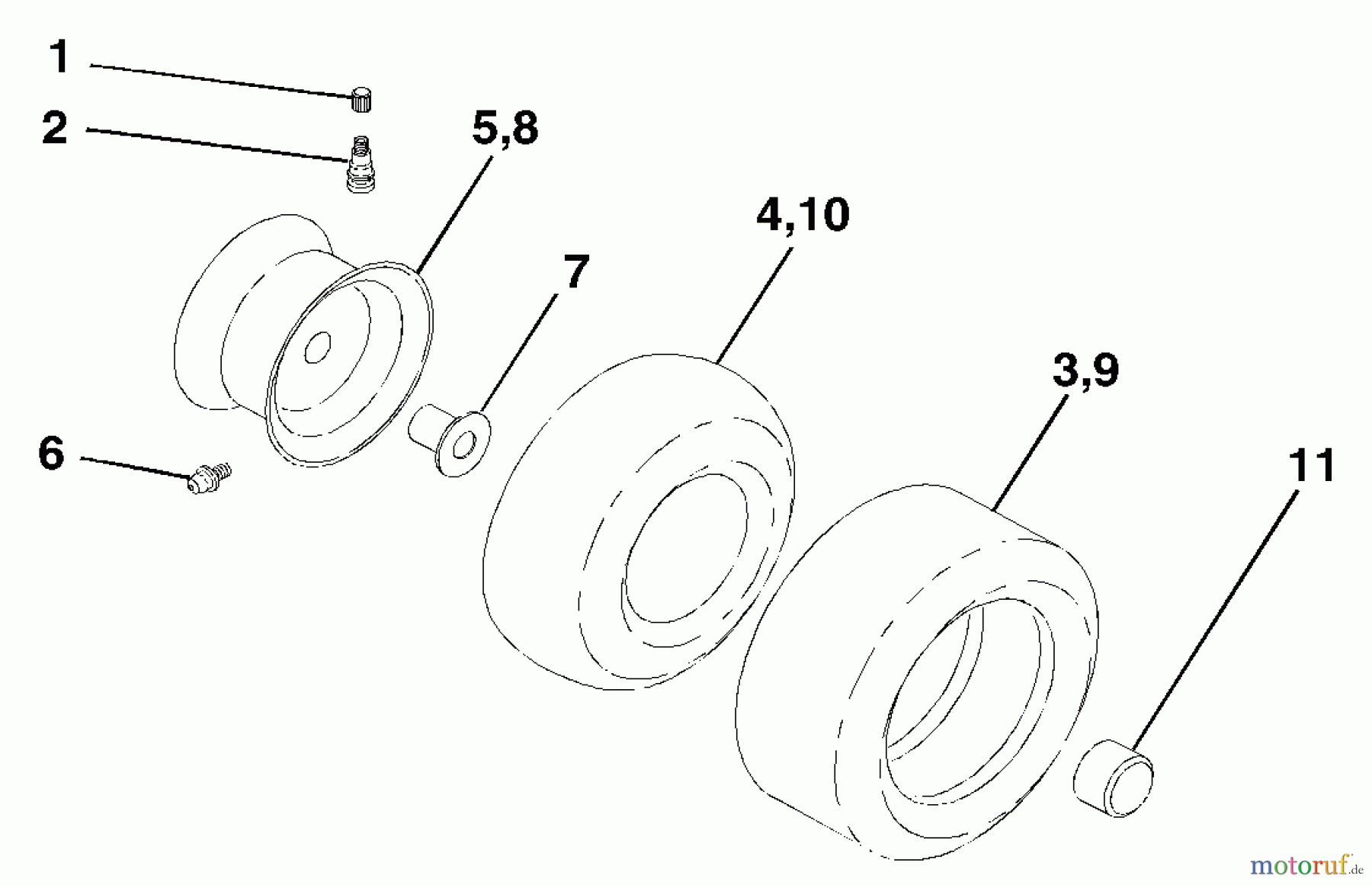 Husqvarna Rasen und Garten Traktoren YTH 1542 (954568526) (YTHK1542B) - Husqvarna Yard Tractor (2002-02 & After) Wheels & Tires