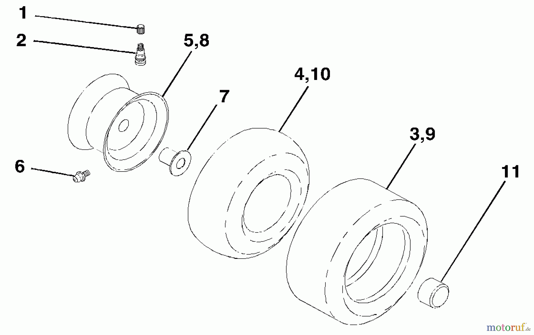 Husqvarna Rasen und Garten Traktoren YTH 1542C (954567048) - Husqvarna Yard Tractor (2001-04 & After) Wheels & Tires