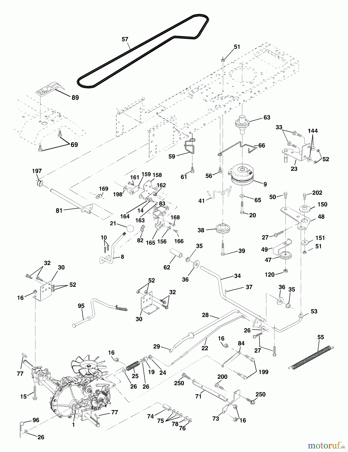 Husqvarna Rasen und Garten Traktoren YTH 1542E (954567048) - Husqvarna Yard Tractor (2001-12 & After) Drive