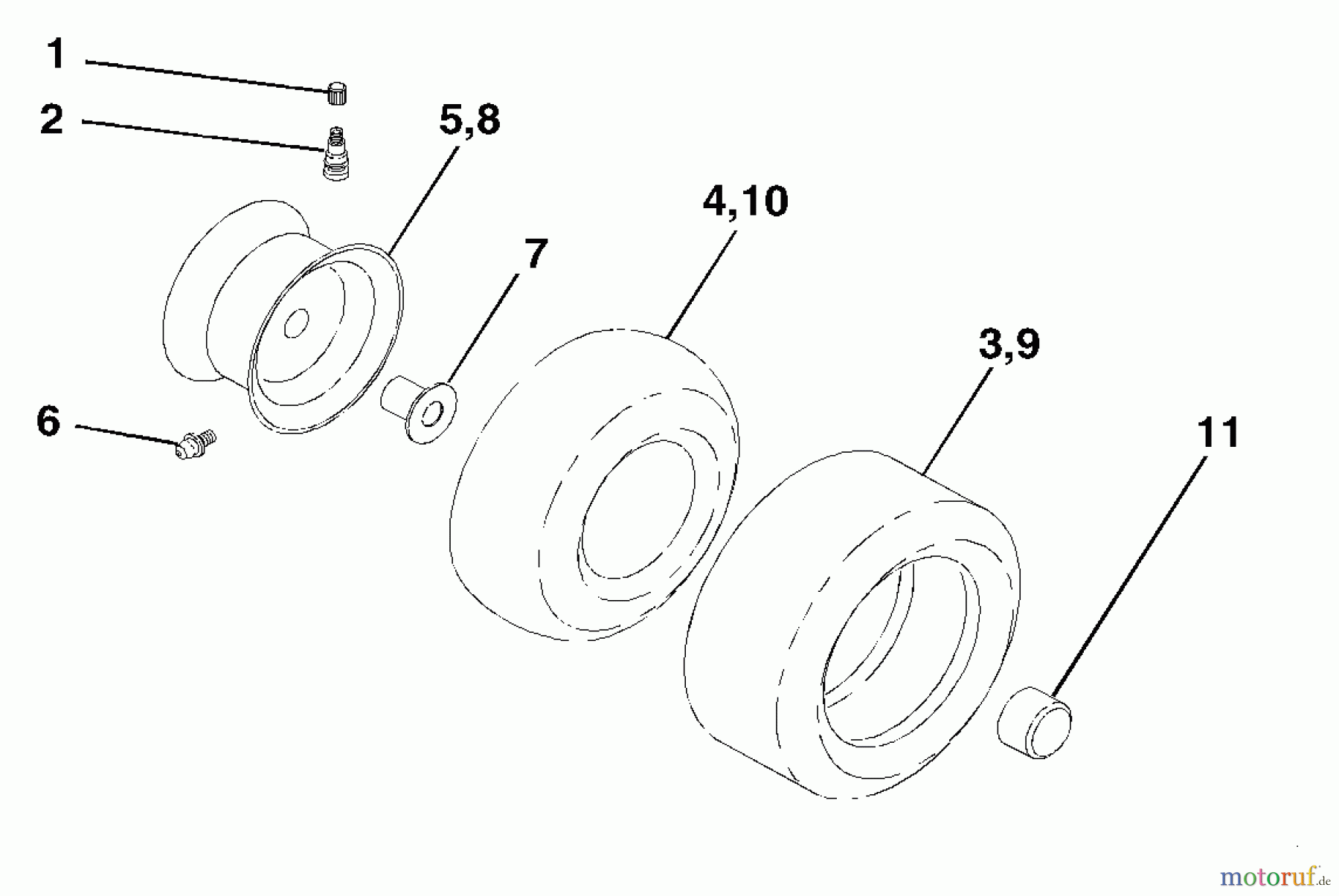 Husqvarna Rasen und Garten Traktoren YTH 1542XPC (954567253) - Husqvarna Yard Tractor (2001-12 & After) Wheels & Tires
